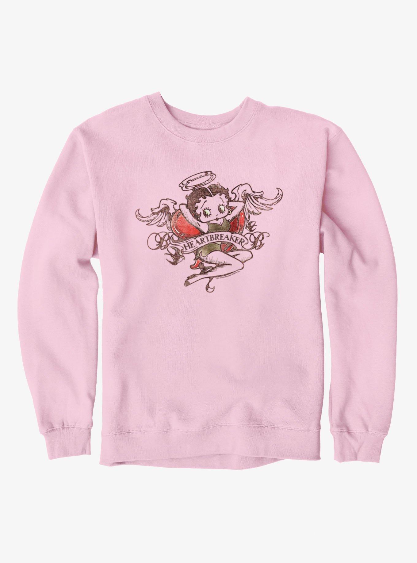 Betty Boop Heartbreaker Angel Tattoo Sweatshirt