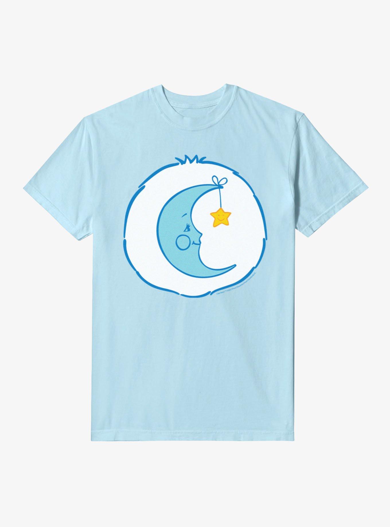 Care Bears Bedtime Bear Moon Belly Badge Garment-Dyed T-Shirt