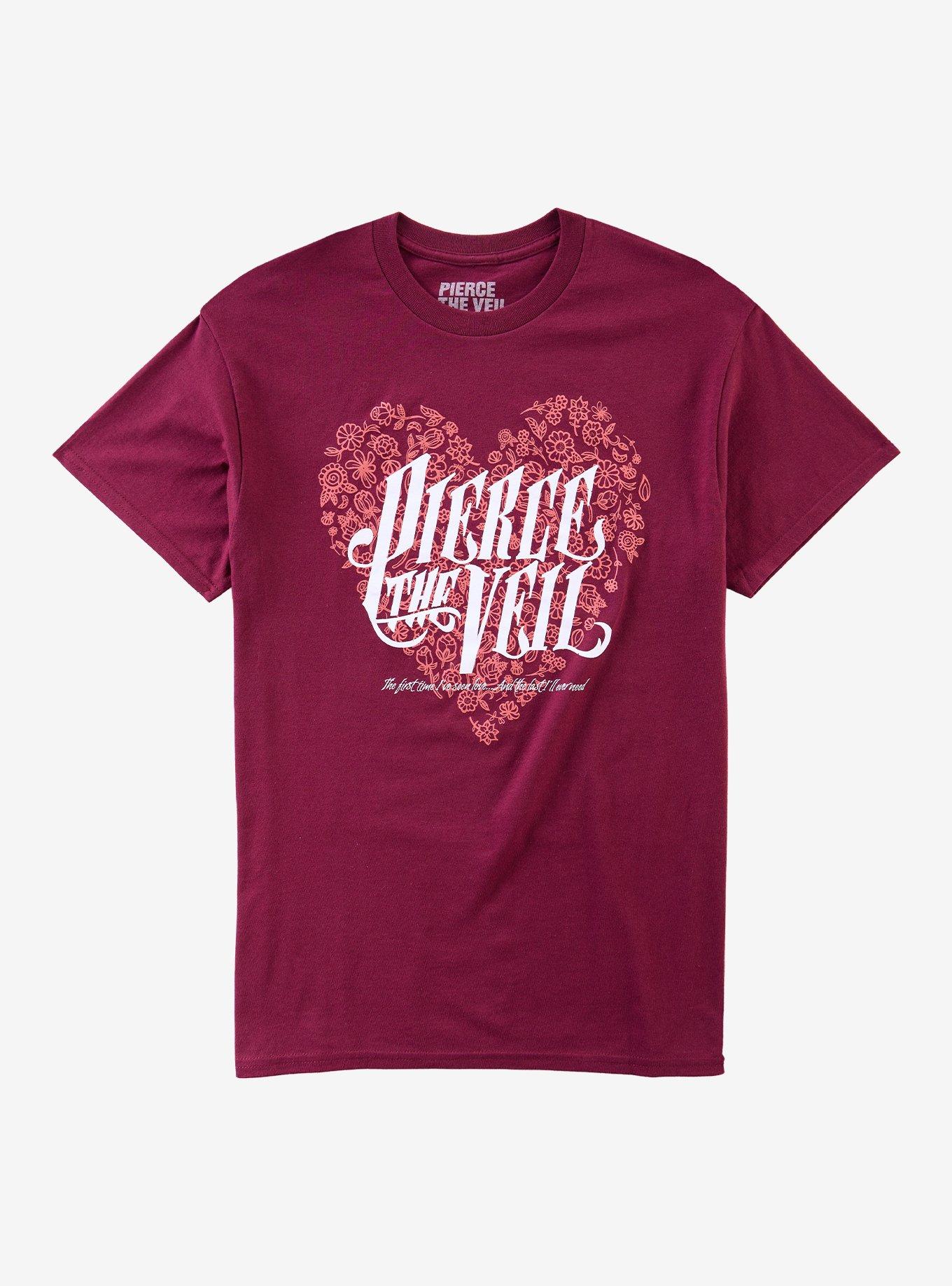 Pierce The Veil Floral Heart T-Shirt
