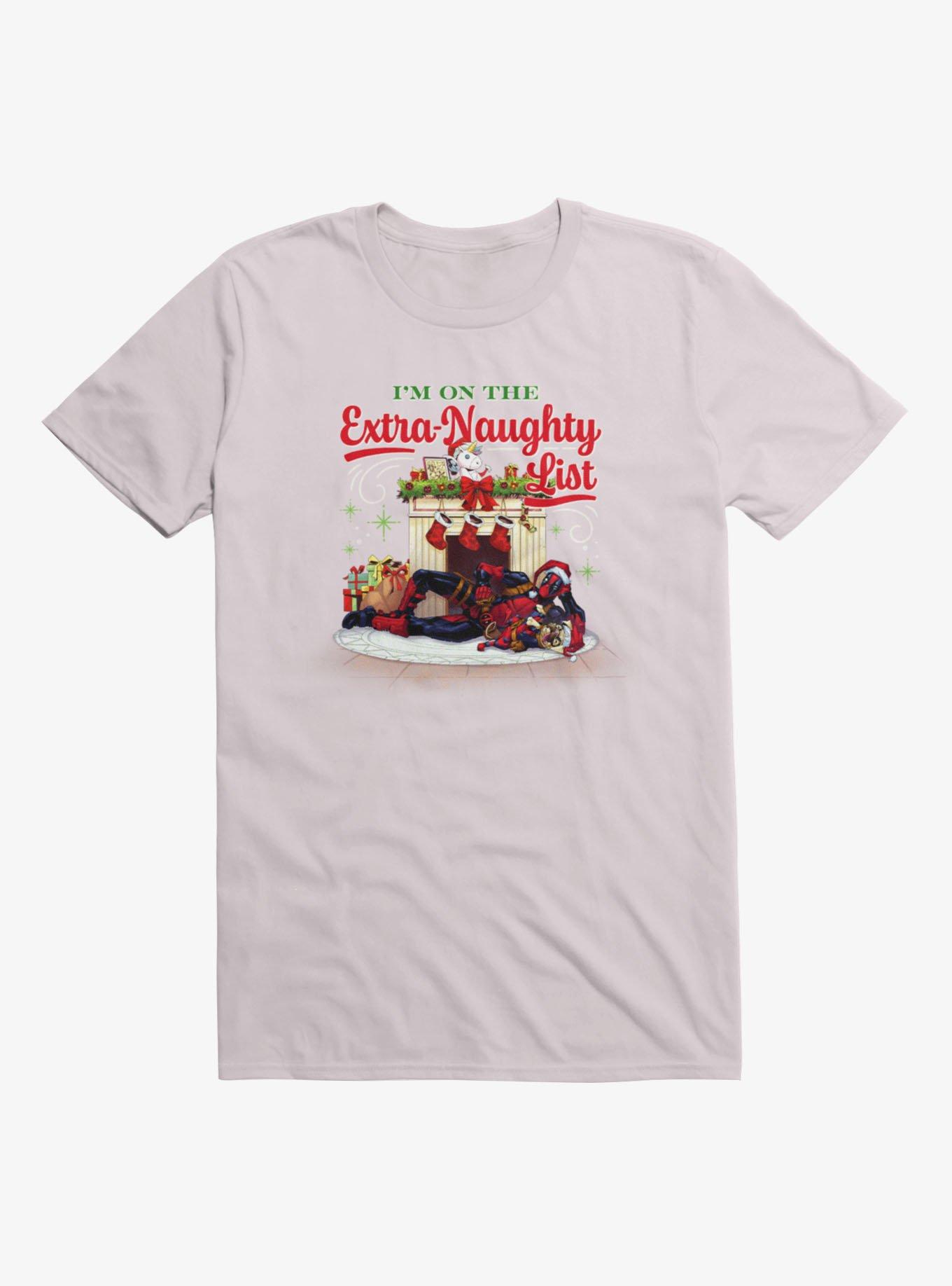 Marvel Deadpool Extra-Naughty Christmas Design T-Shirt, , hi-res