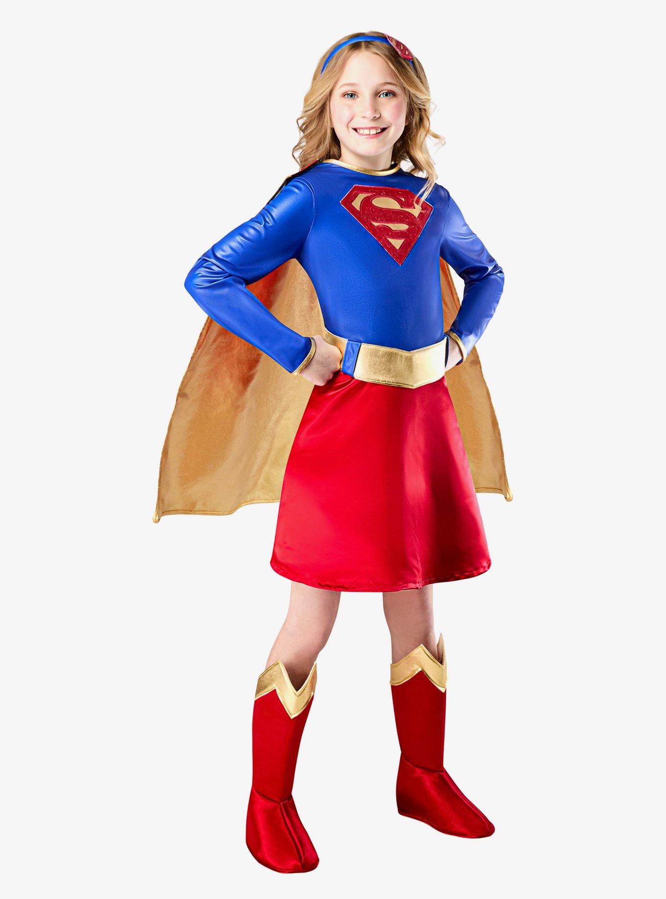 DC Comics Classic Supergirl Kids Deluxe Costume by Rubies, , hi-res