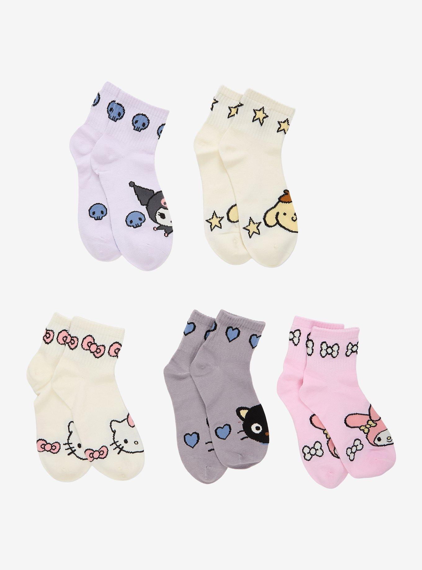 Hello Kitty And Friends Mascot Icon Ankle Socks 5 Pair