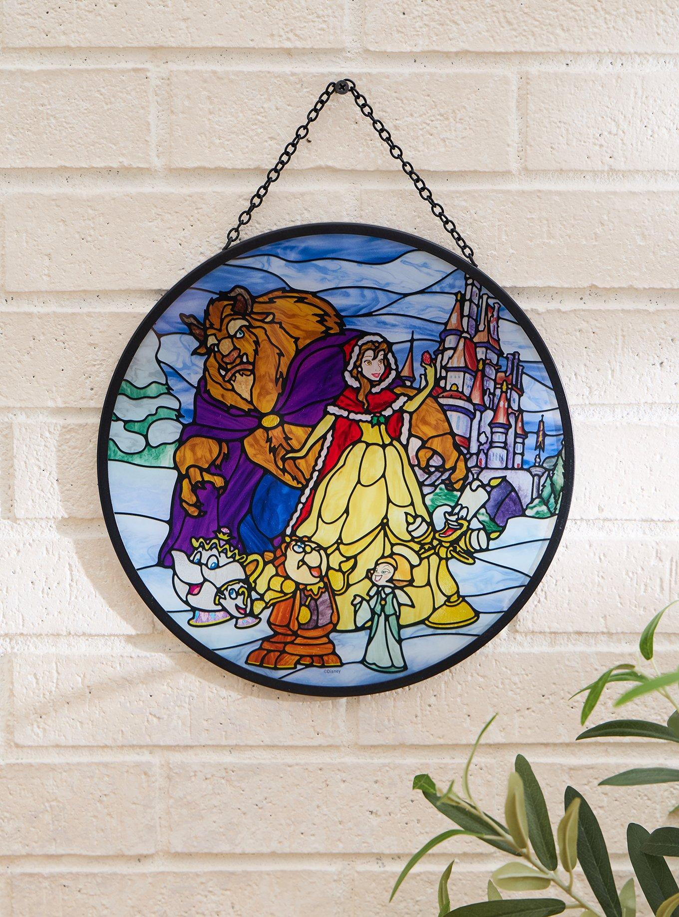 Disney Beauty and The Beast: The Enchanted Christmas Stained Glass Wall Art - BoxLunch Exclusive