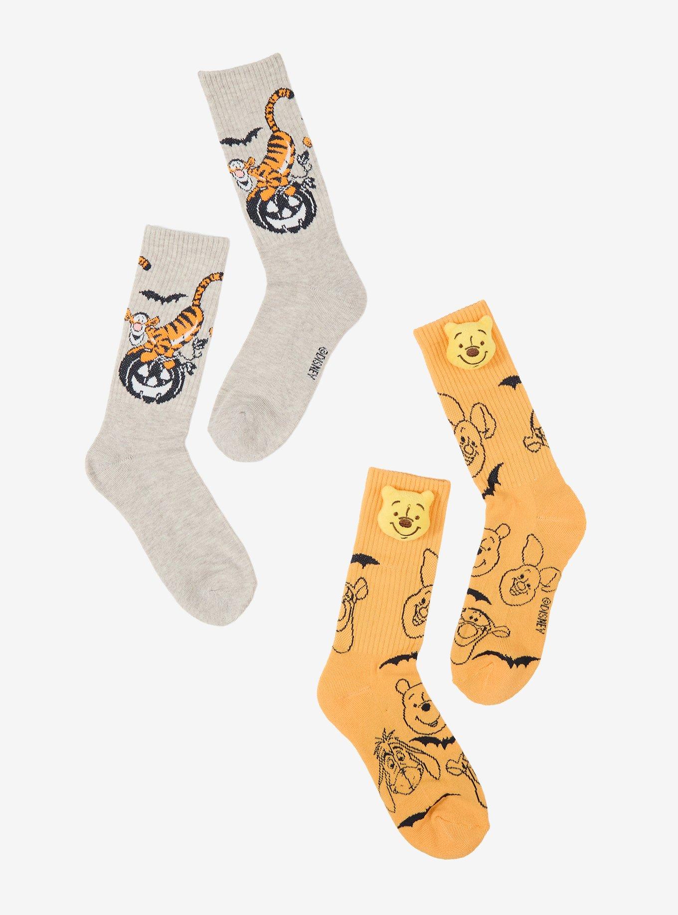 Disney Winnie The Pooh Halloween Crew Socks 2 Pair