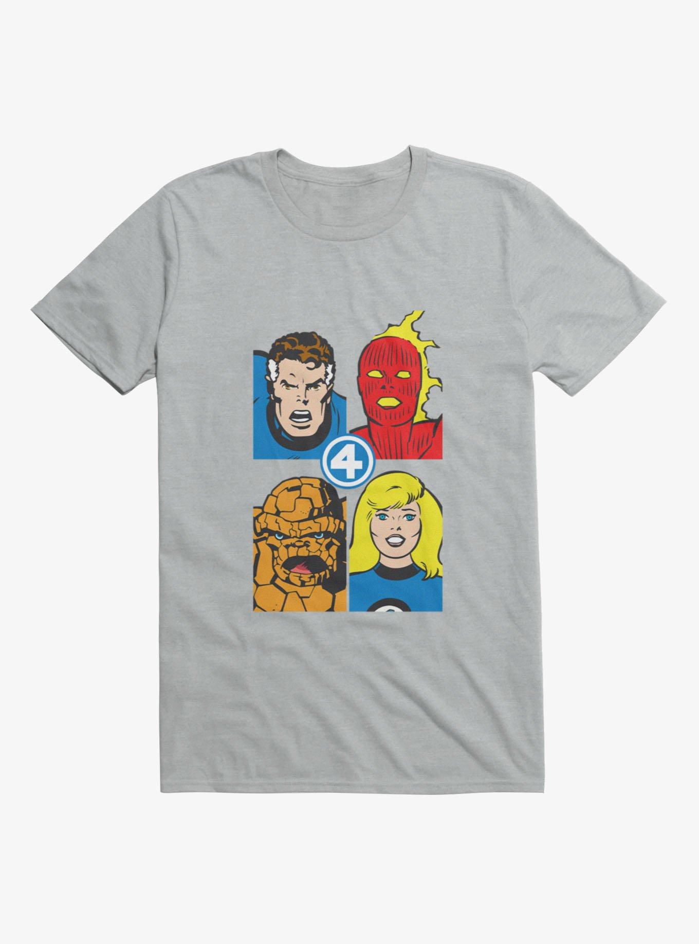 Marvel Fantastic 4 Classics Vintage Box Up Mens T-Shirt, SPORT GRAY, hi-res view 1