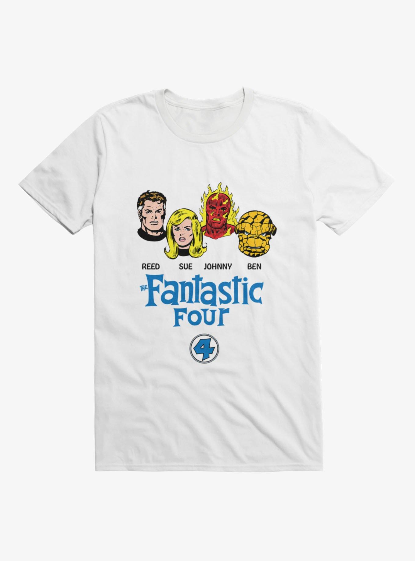 Marvel Fantastic 4 Classics Vintage Comic Heads Mens T-Shirt, , hi-res