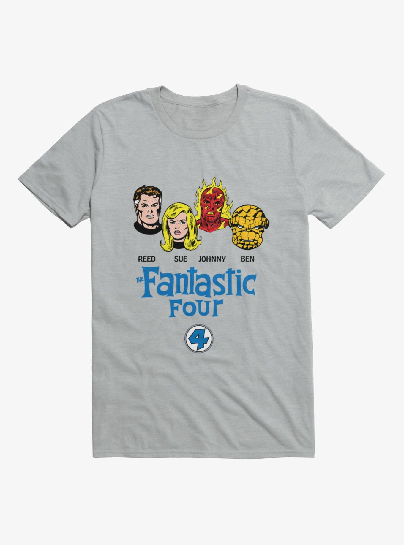 Marvel Fantastic 4 Classics Vintage Comic Heads Mens T-Shirt, , hi-res