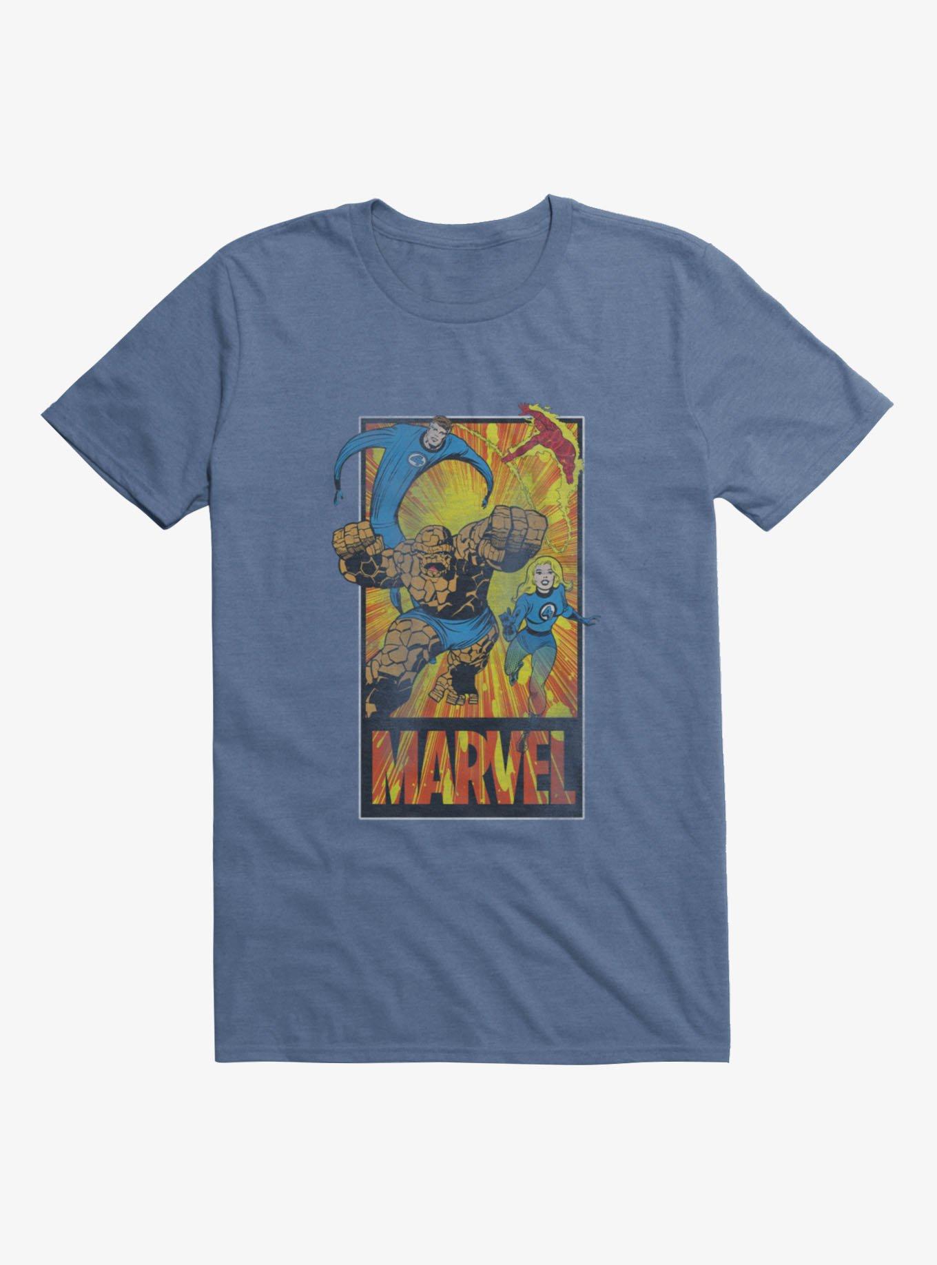 Marvel Fantastic 4 Classics Super Blast Panel Mens T-Shirt