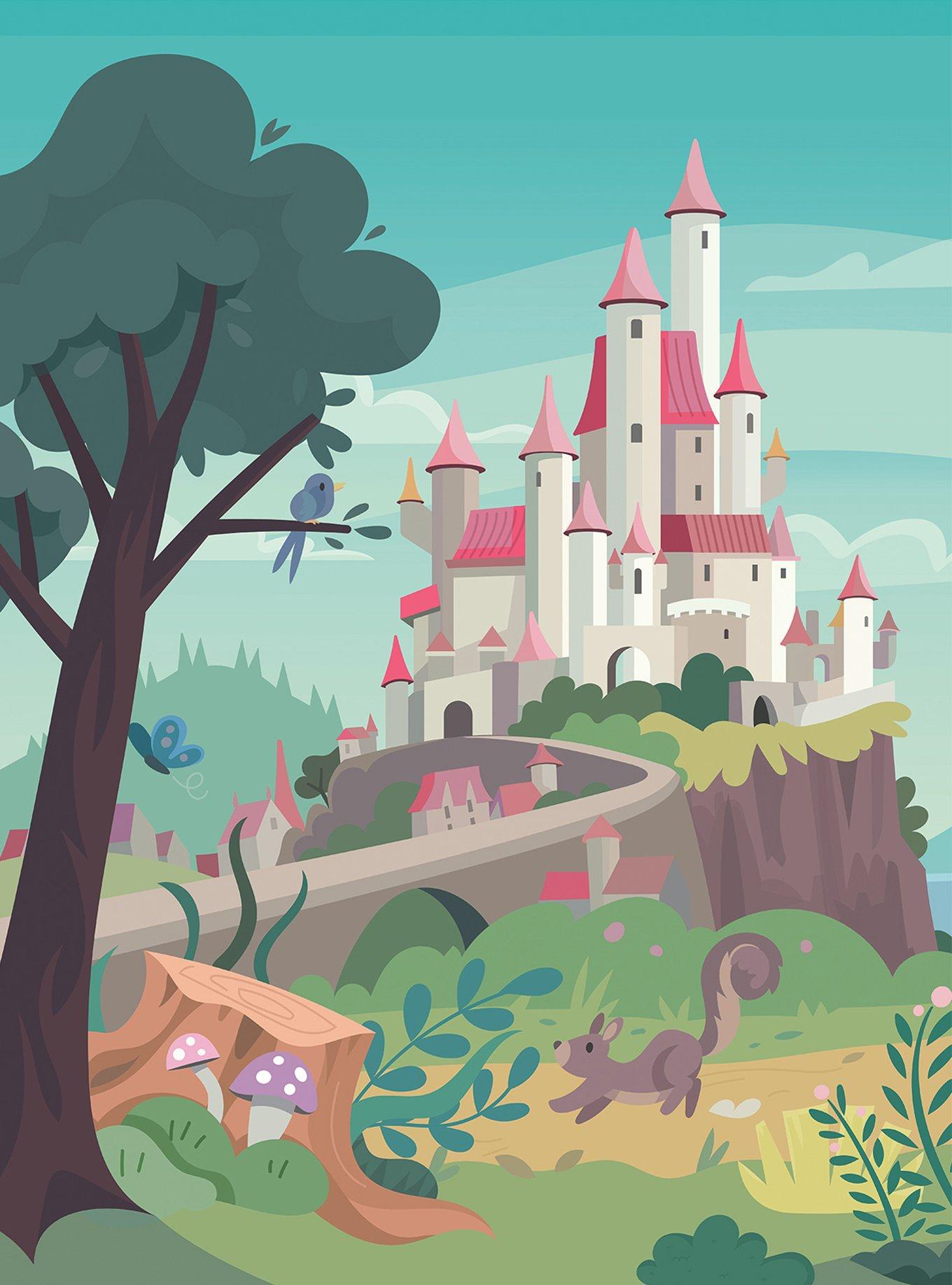 Disney Snow White Castle Green Peel & Stick Mural