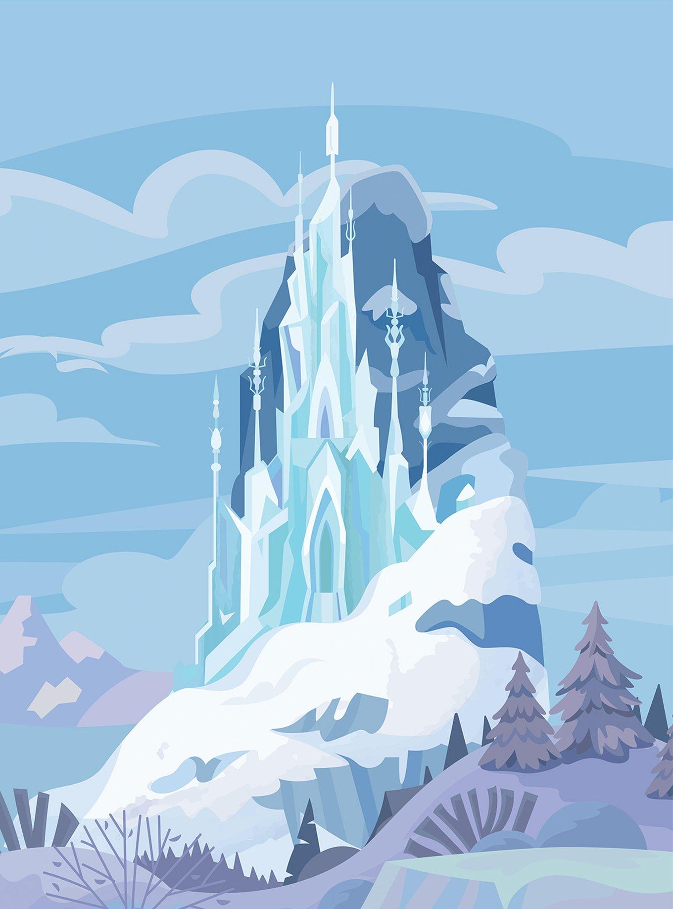 Disney Frozen Castle Blue Peel & Stick Mural, , hi-res