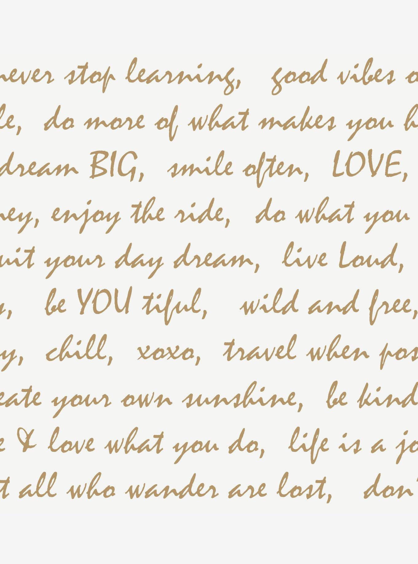 Dream Big Script Gold Peel & Stick Wallpaper, , hi-res
