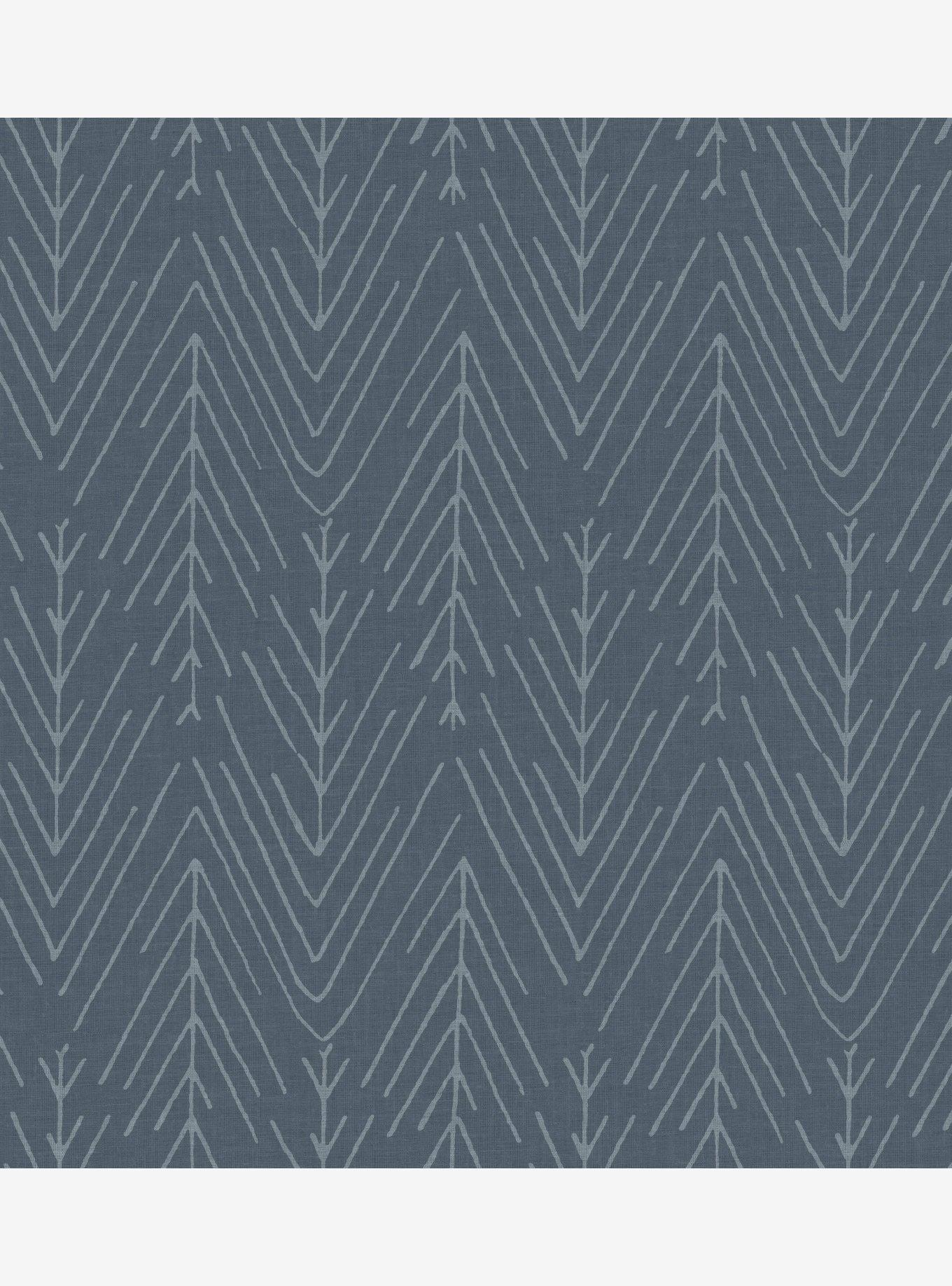 Twig Hygge Herringbone Navy Peel & Stick Wallpaper