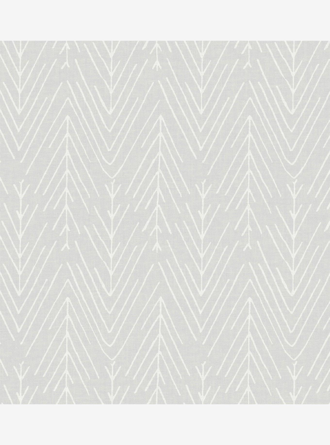 Twig Hygge Herringbone Grey Peel & Stick Wallpaper, , hi-res