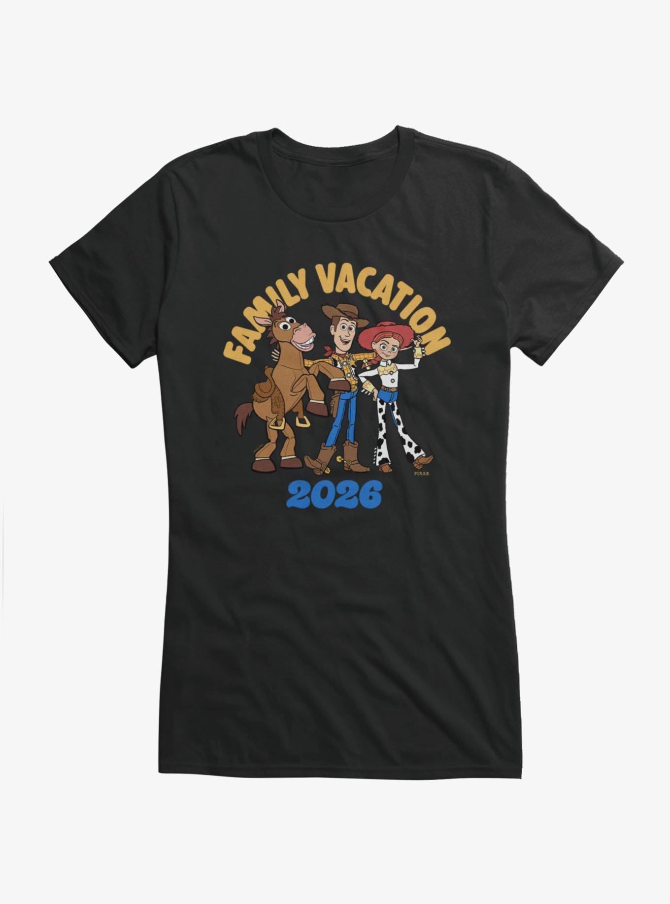 Disney Pixar Toy Story Family Vacation 2026 Woody, Bullseye And Jessie Girls T-Shirt, , hi-res