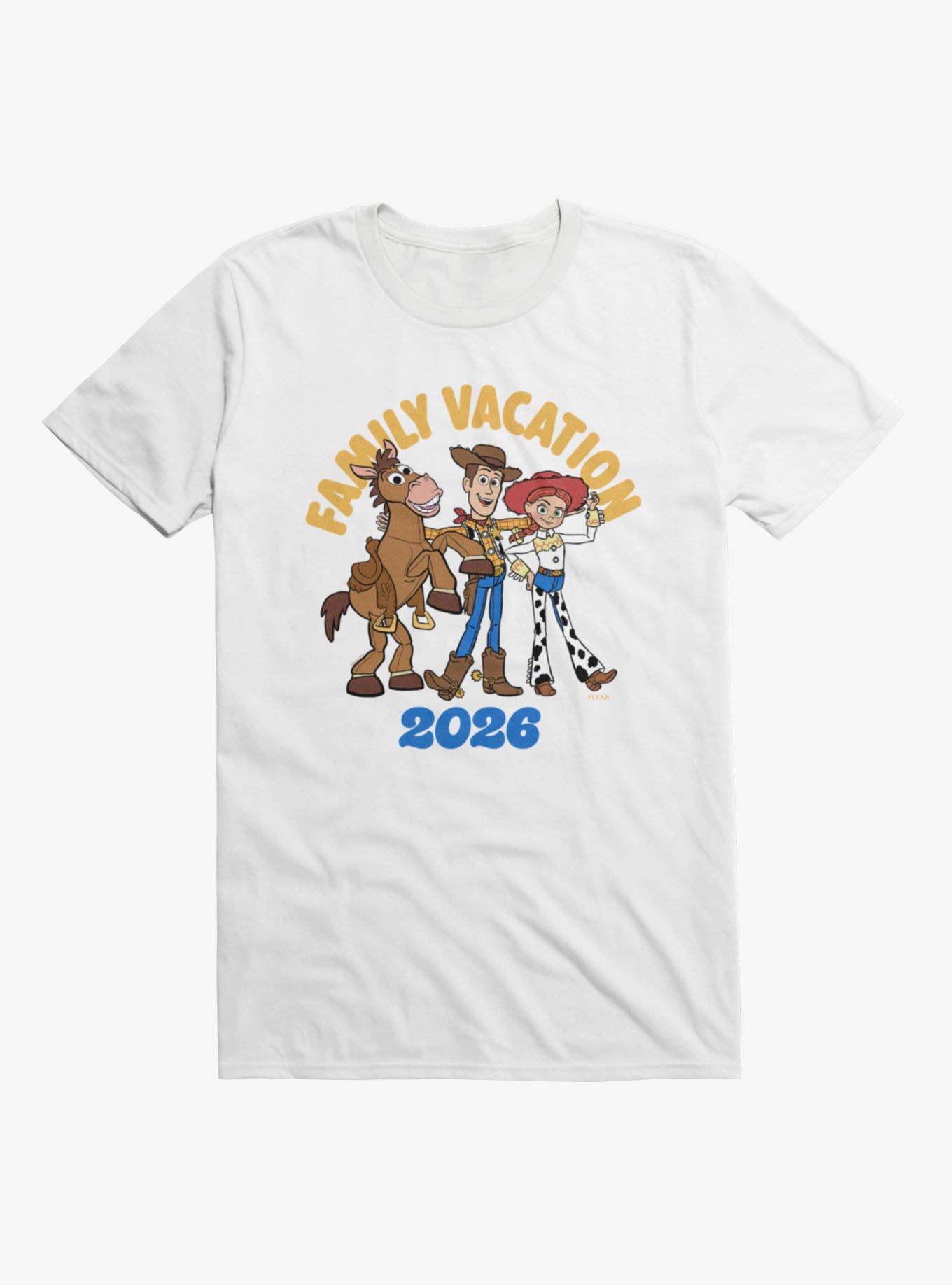 Disney Pixar Toy Story Family Vacation 2026 Woody, Bullseye And Jessie T-Shirt, , hi-res