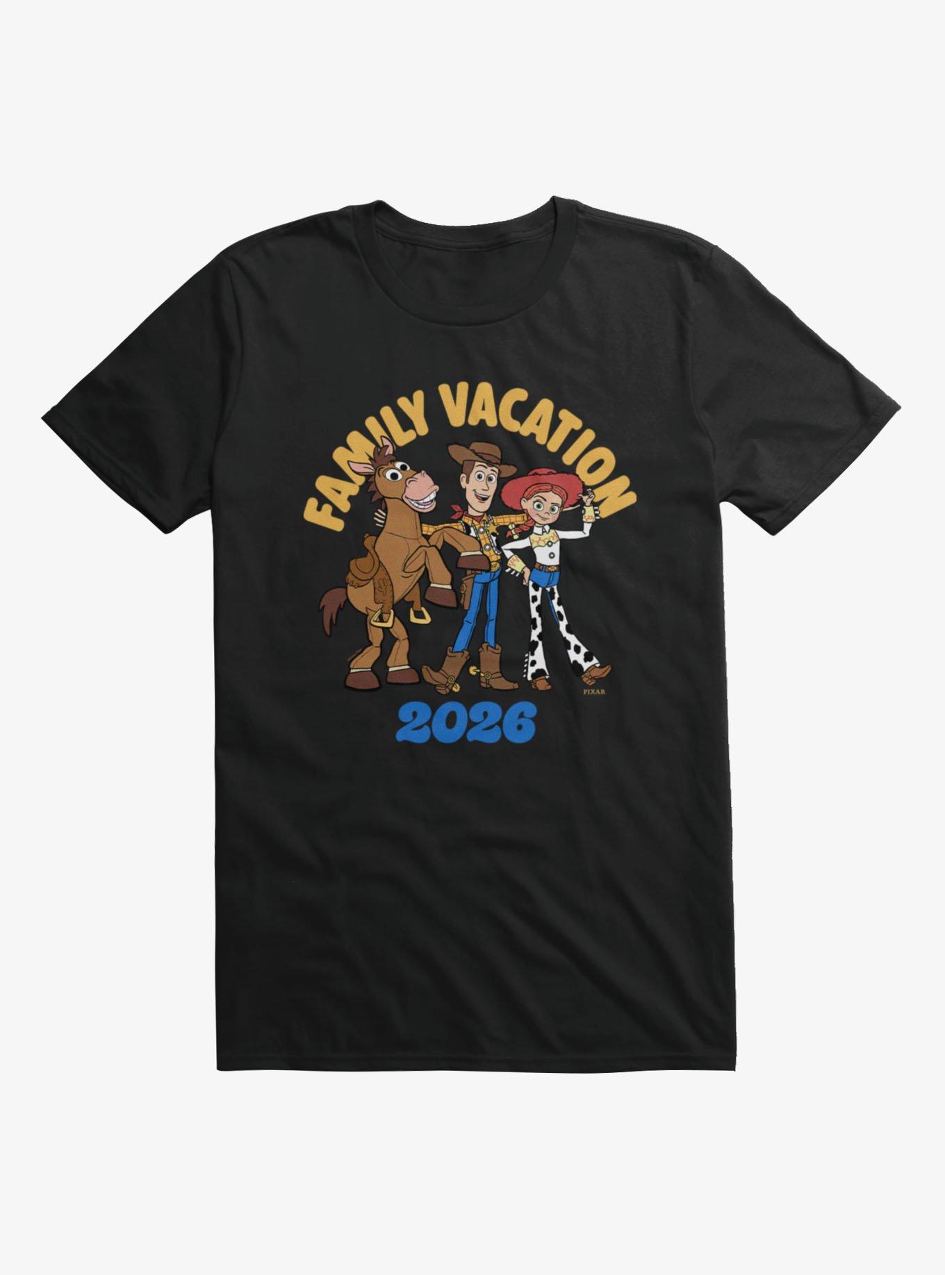 Disney Pixar Toy Story Family Vacation 2026 Woody, Bullseye And Jessie T-Shirt, , hi-res