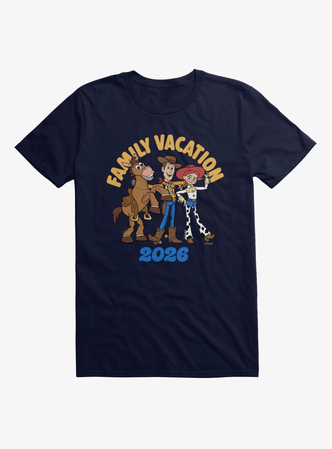 Disney Pixar Toy Story Family Vacation 2026 Woody, Bullseye And Jessie T-Shirt, , hi-res