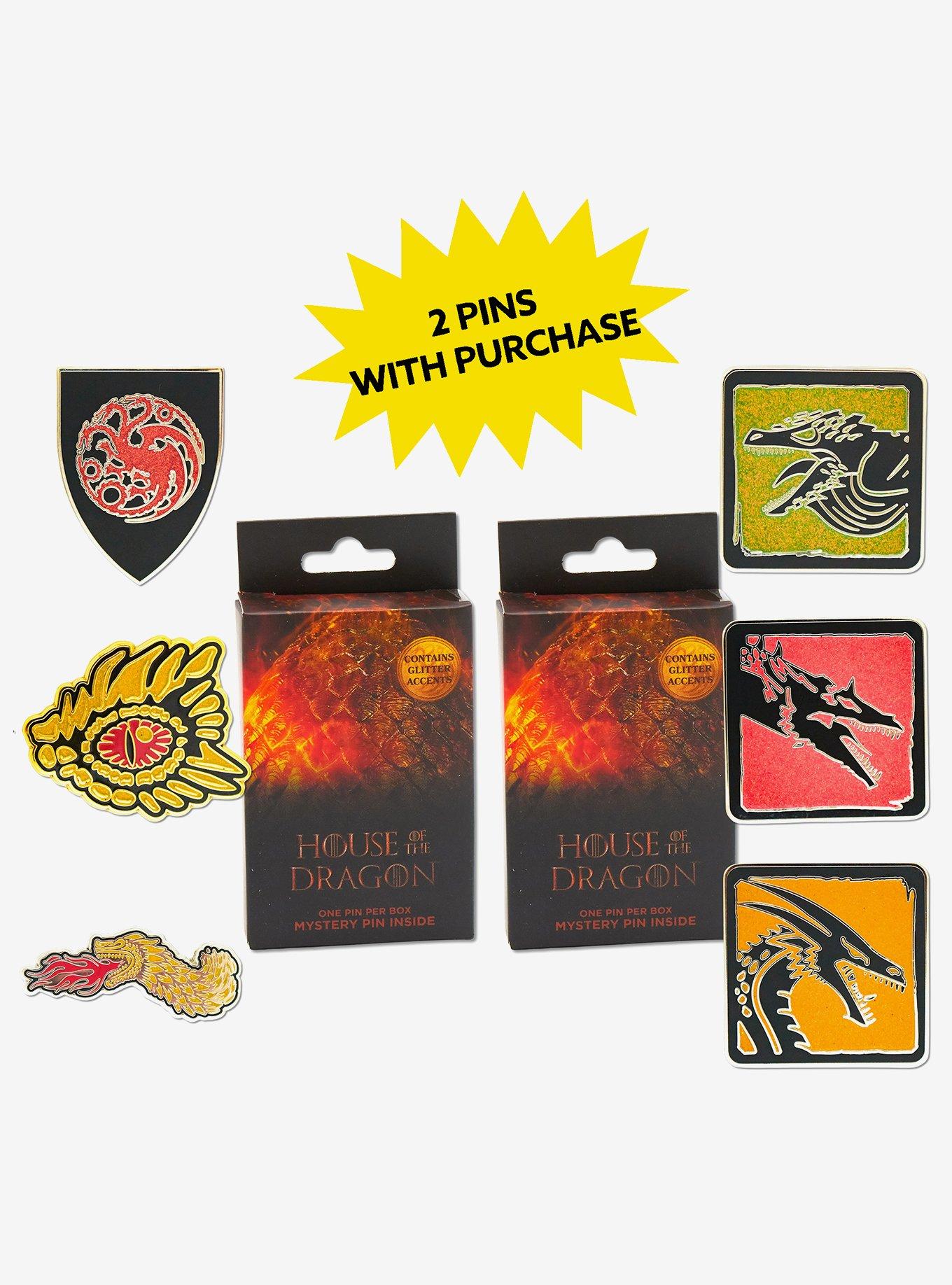 House of the Dragon Mystery Enamel Pin Blind Box Series 2 Pack, , hi-res