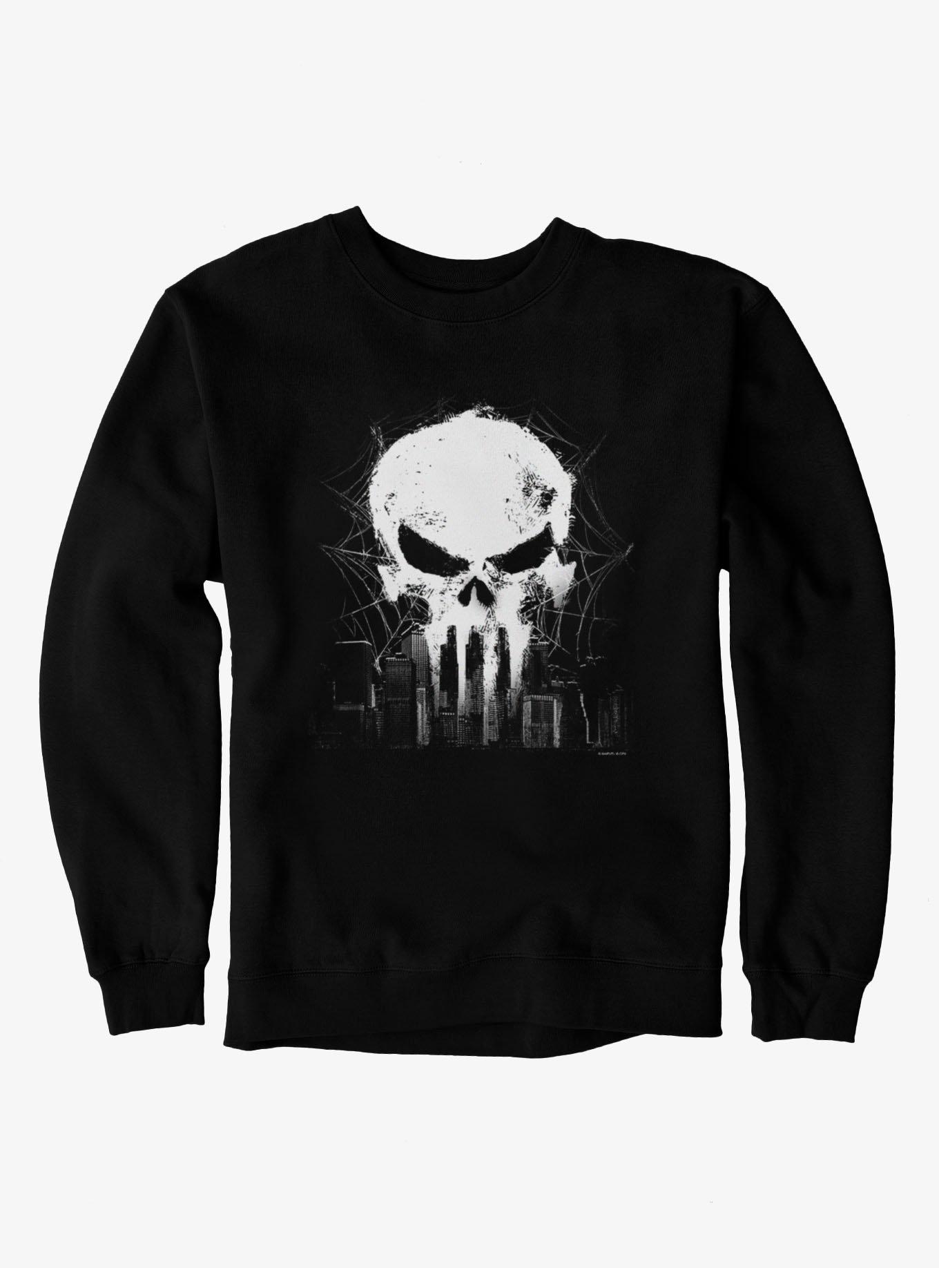 Marvel Spider-Man Brand New Day The Punisher Skull Over City Sweatshirt, , hi-res