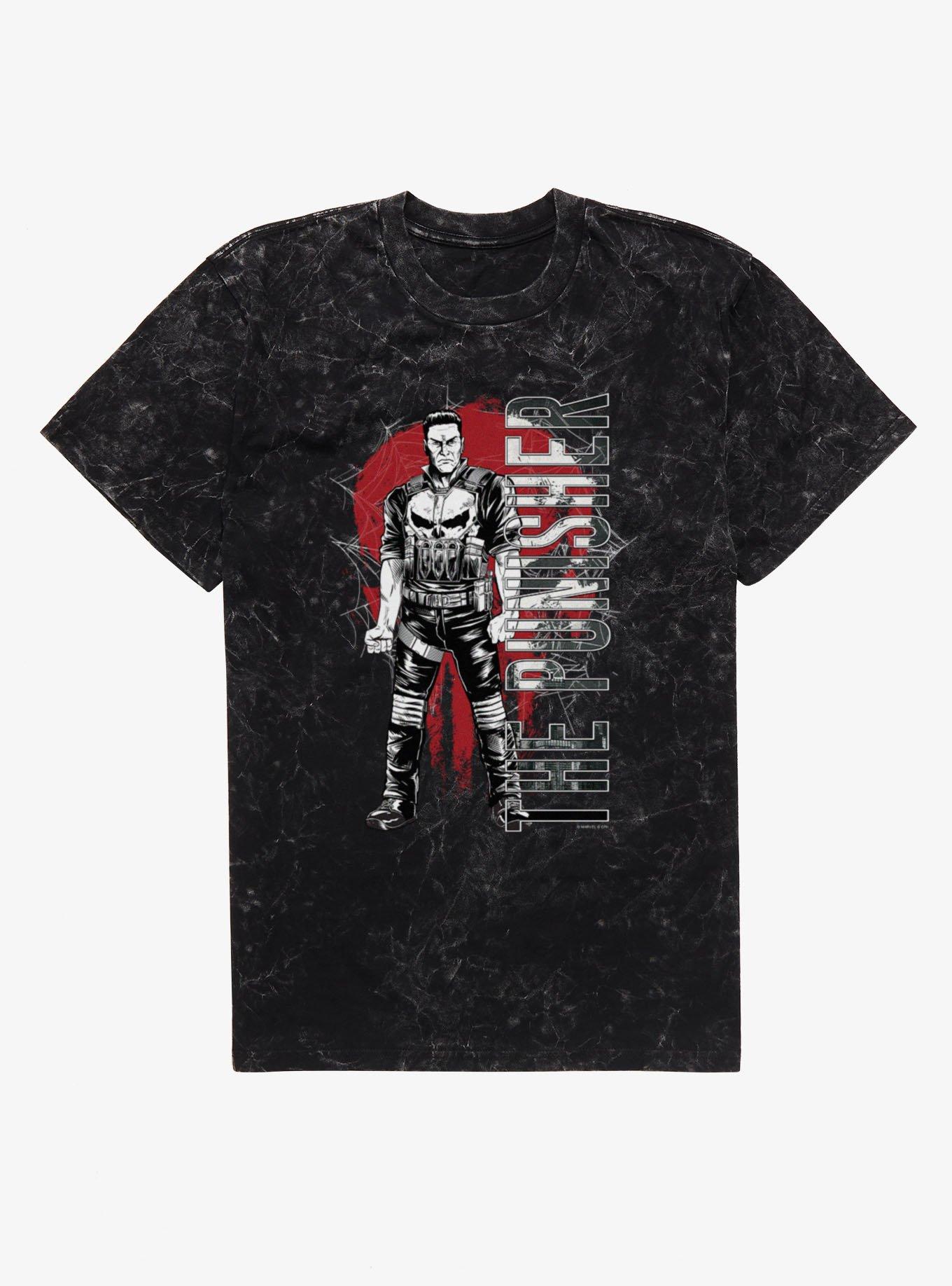 Marvel Spider-Man Brand New Day The Punisher Skull Mineral Wash T-Shirt, , hi-res