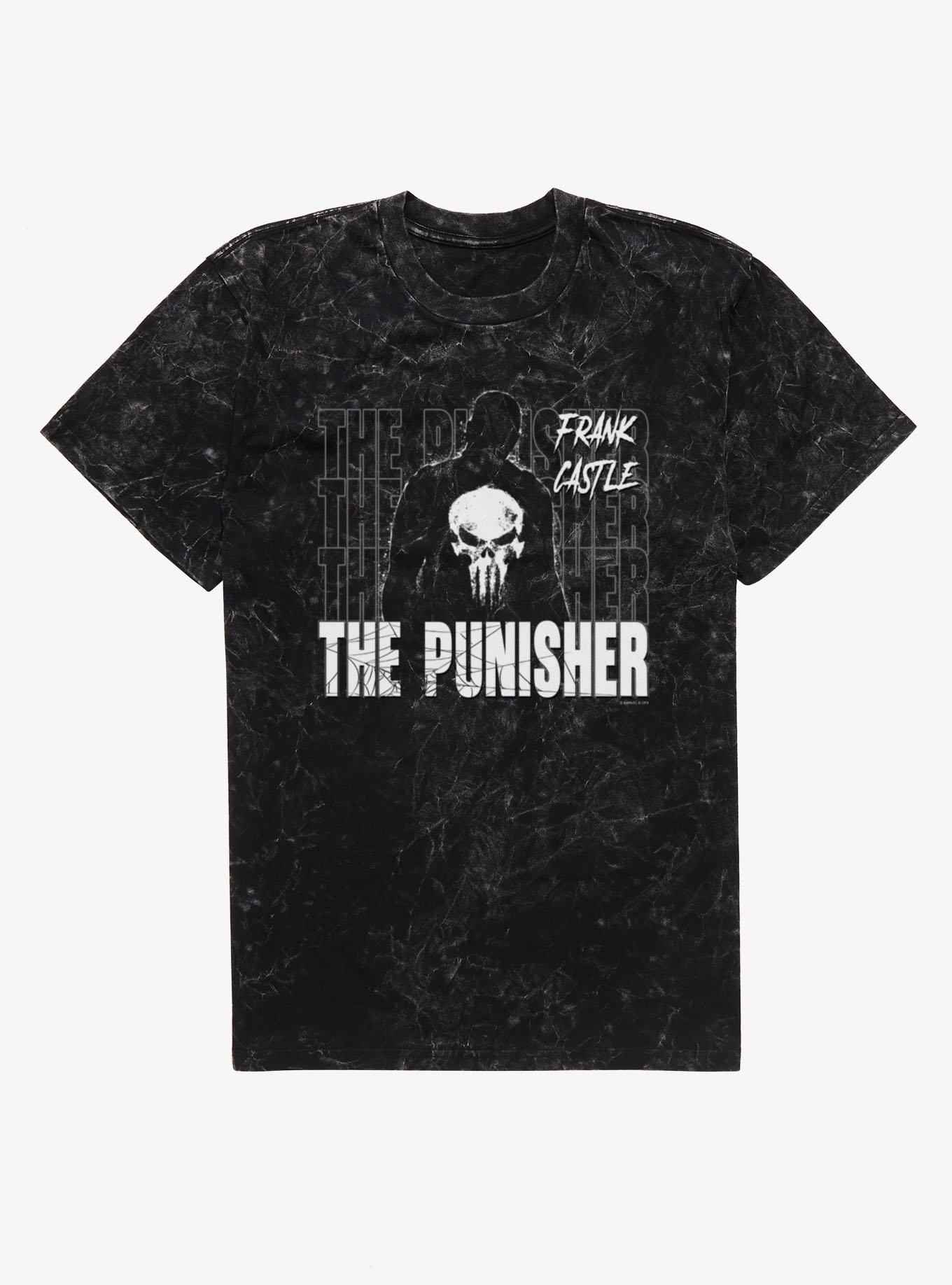 Marvel Spider-Man Brand New Day Frank Castle The Punisher Mineral Wash T-Shirt, BLACK MINERAL WASH, hi-res view 1