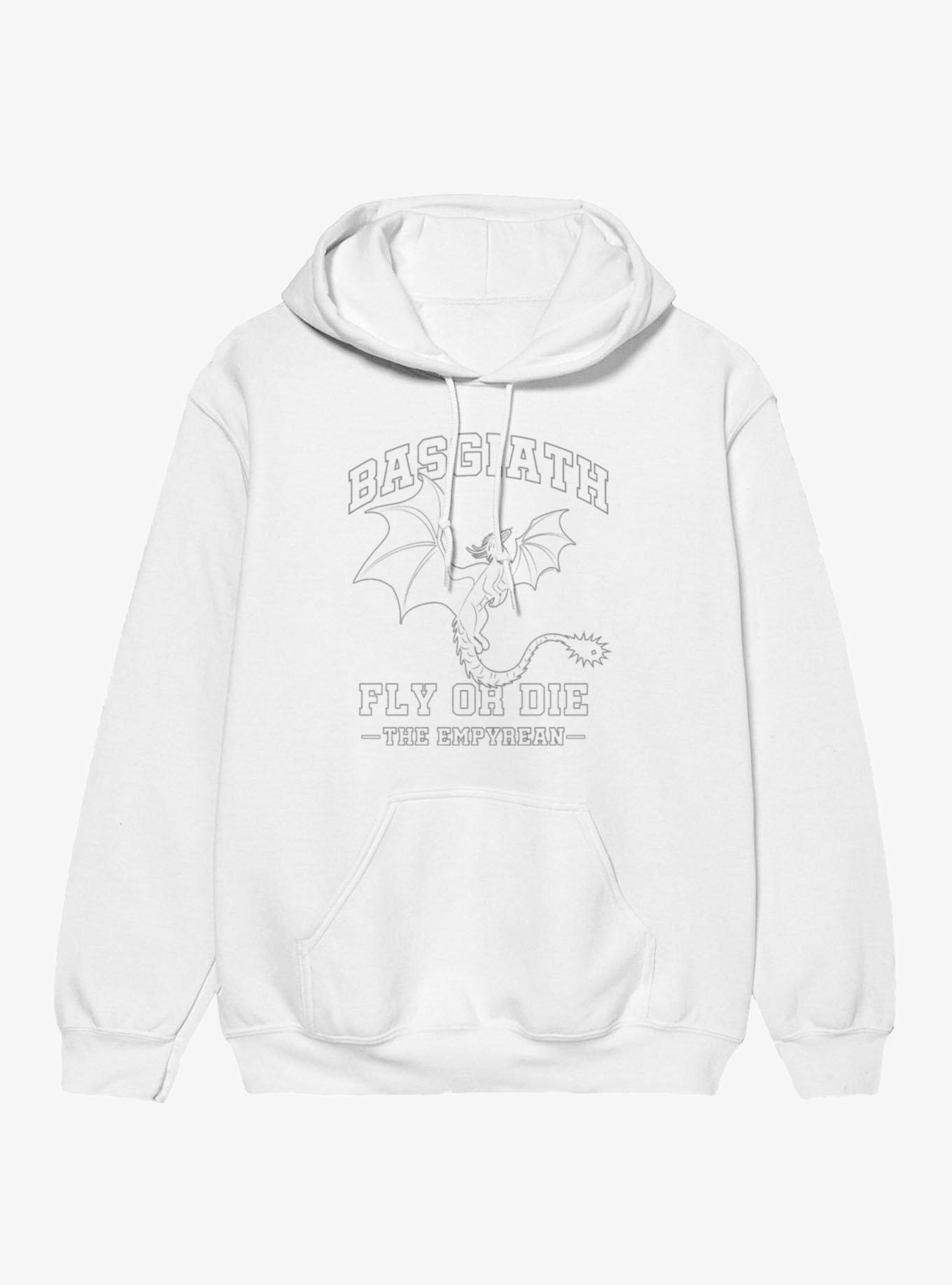Fourth Wing The Empyrean Basgiath Fly Or Die Outlined Hoodie, , hi-res
