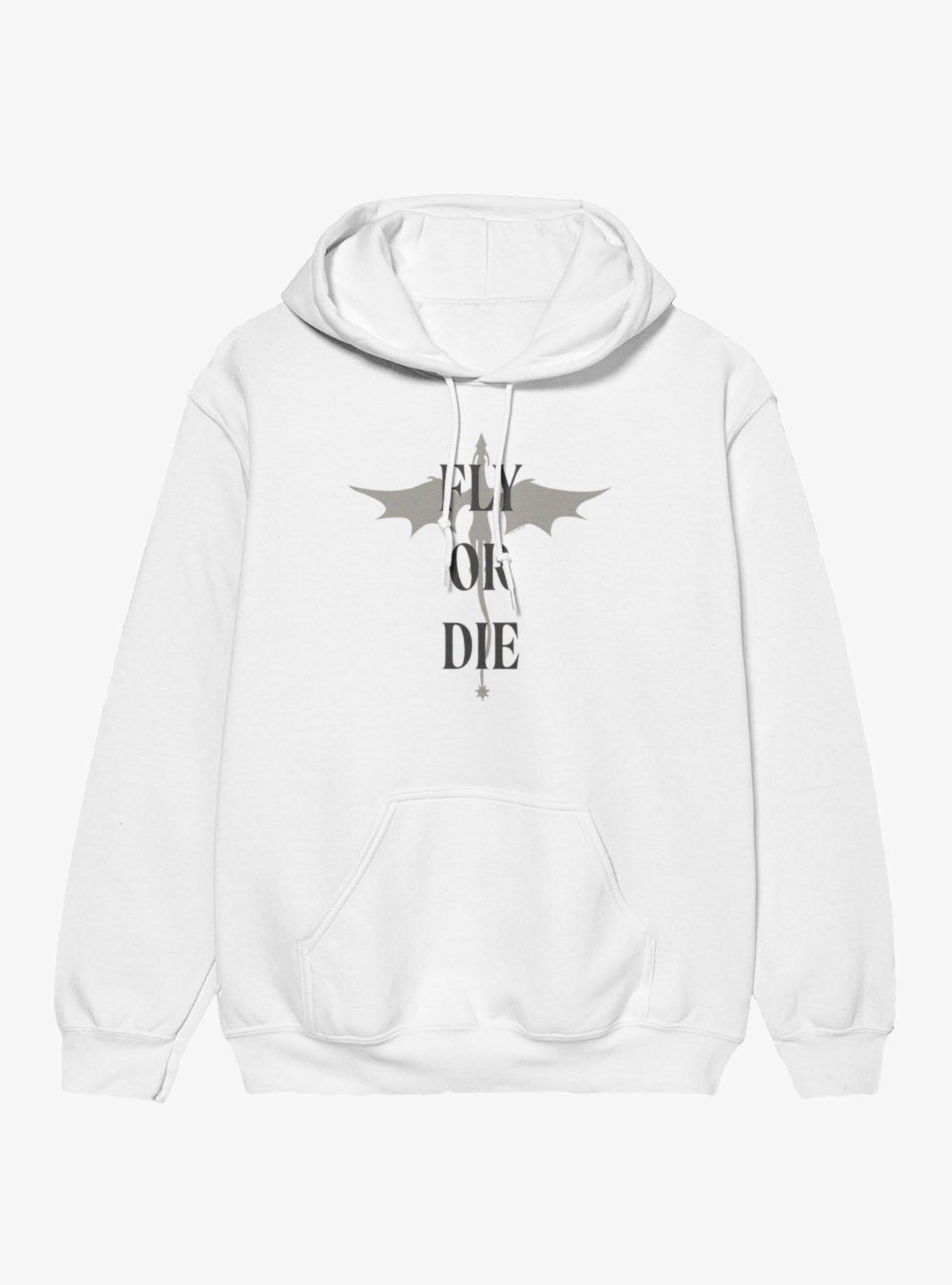 Fourth Wing The Empyrean Fly Or Die Minimalist Dragon Hoodie, , hi-res