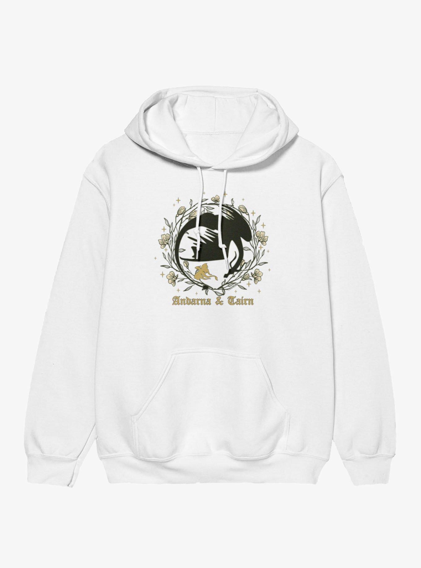 Fourth Wing The Empyrean Andarna Tairn Floral Wreath Dragon Hoodie, , hi-res