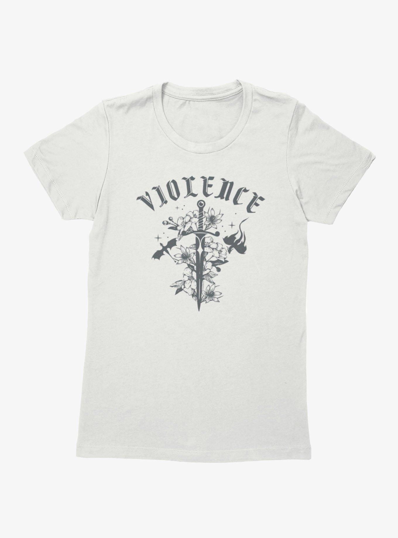 Fourth Wing The Empyrean Violence Sword Retro Womens T-Shirt, , hi-res