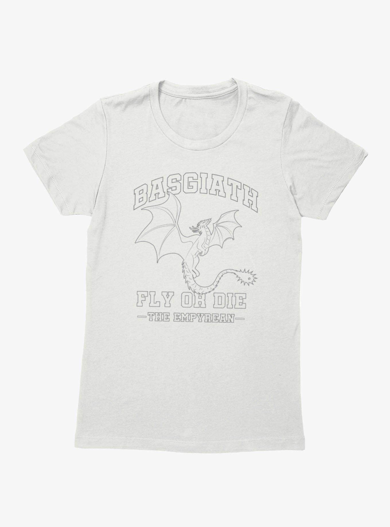 Fourth Wing The Empyrean Basgiath Fly Or Die Outlined Womens T-Shirt
