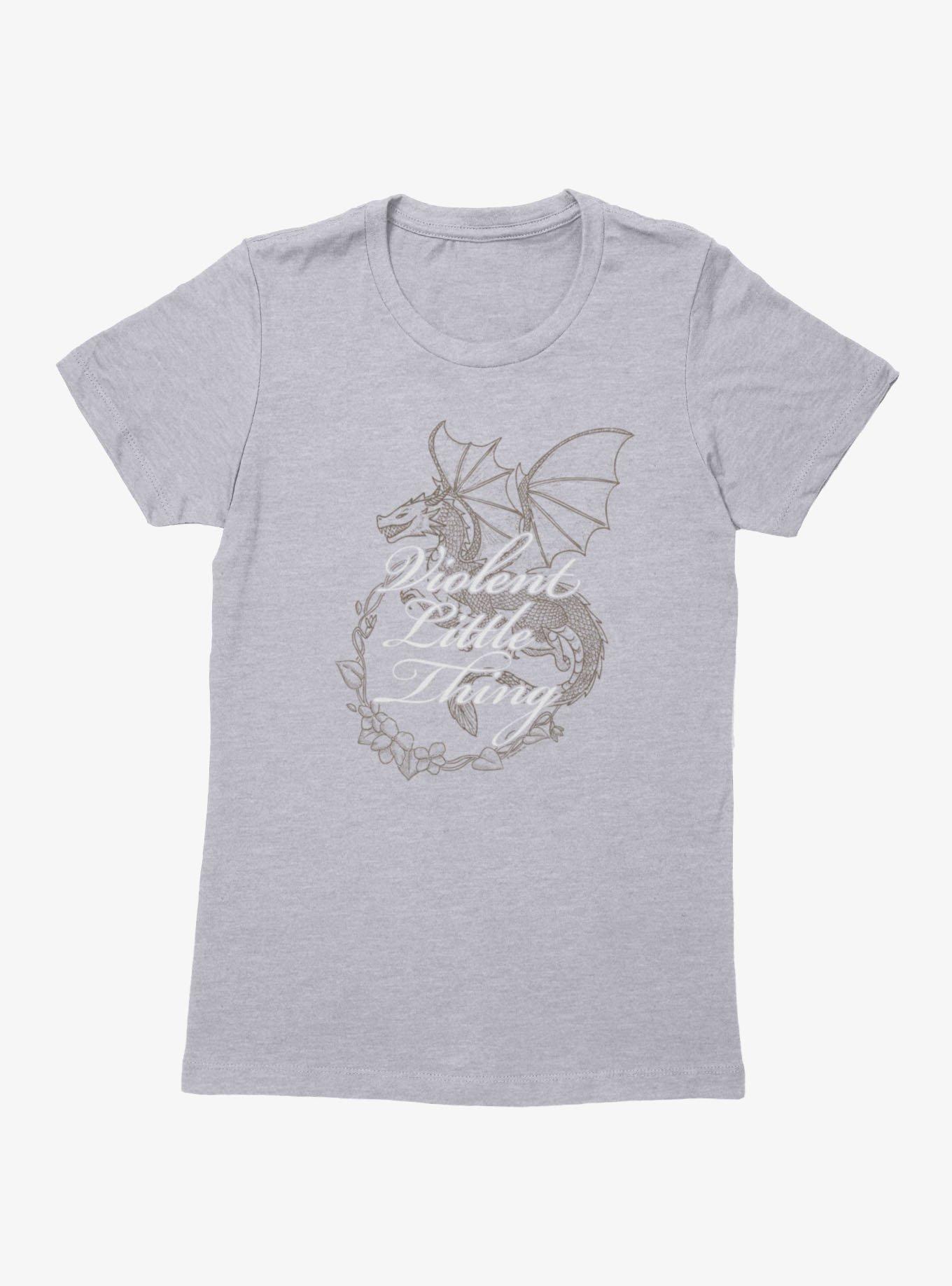 Fourth Wing The Empyrean Violent Little Thing Dragon Floral Womens T-Shirt, , hi-res