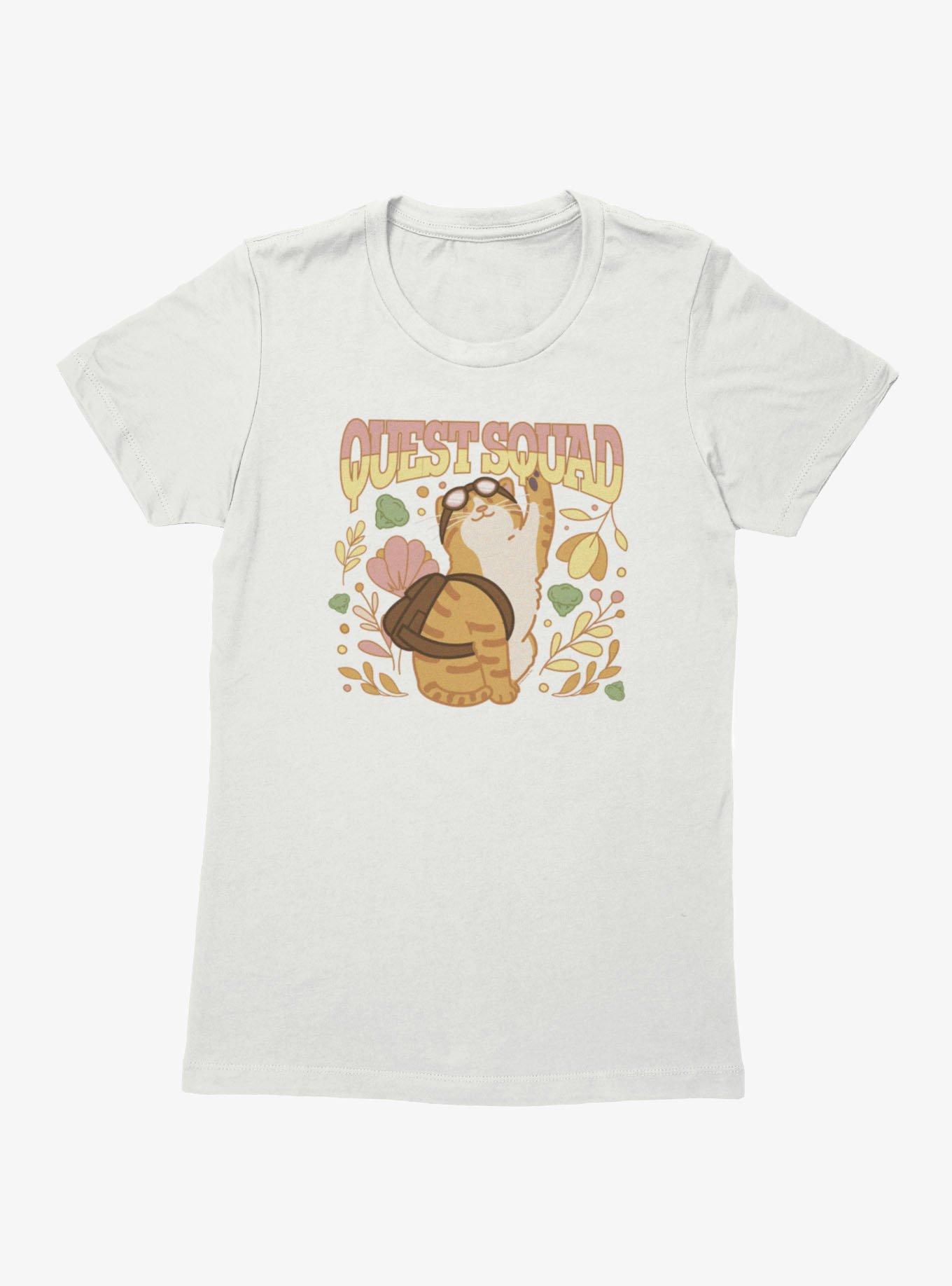 Fourth Wing The Empyrean Quest Squad Cute Goggles Cat Womens T-Shirt, , hi-res