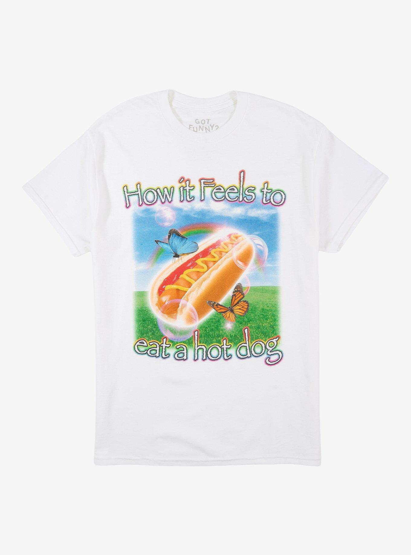 GOTFUNNY Hot Dog Vibes T-Shirt By Got Funny?