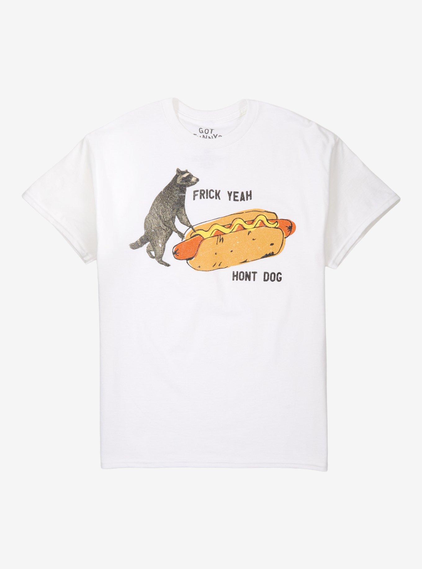 GOTFUNNY Hot Dog Raccoon T-Shirt By Got Funny?