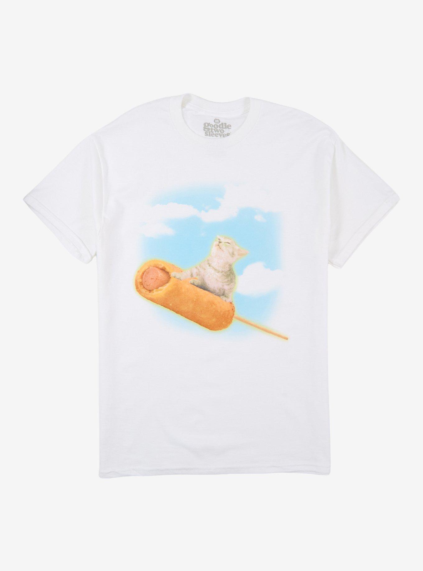 Cat Corndog T-Shirt By Goodie Two Sleeves
