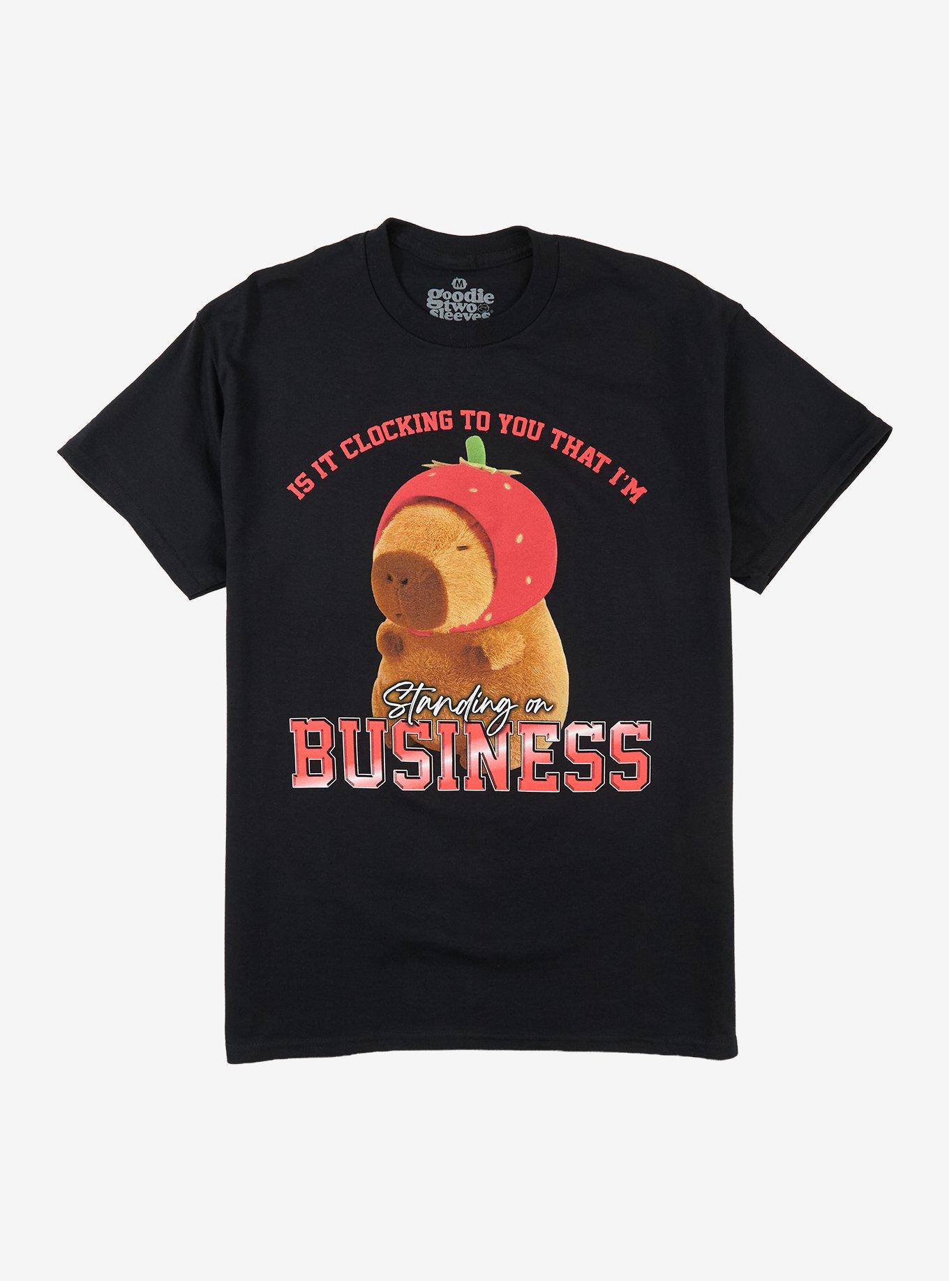 Capybara Standing On Business T-Shirt By Goodie Two Sleeves