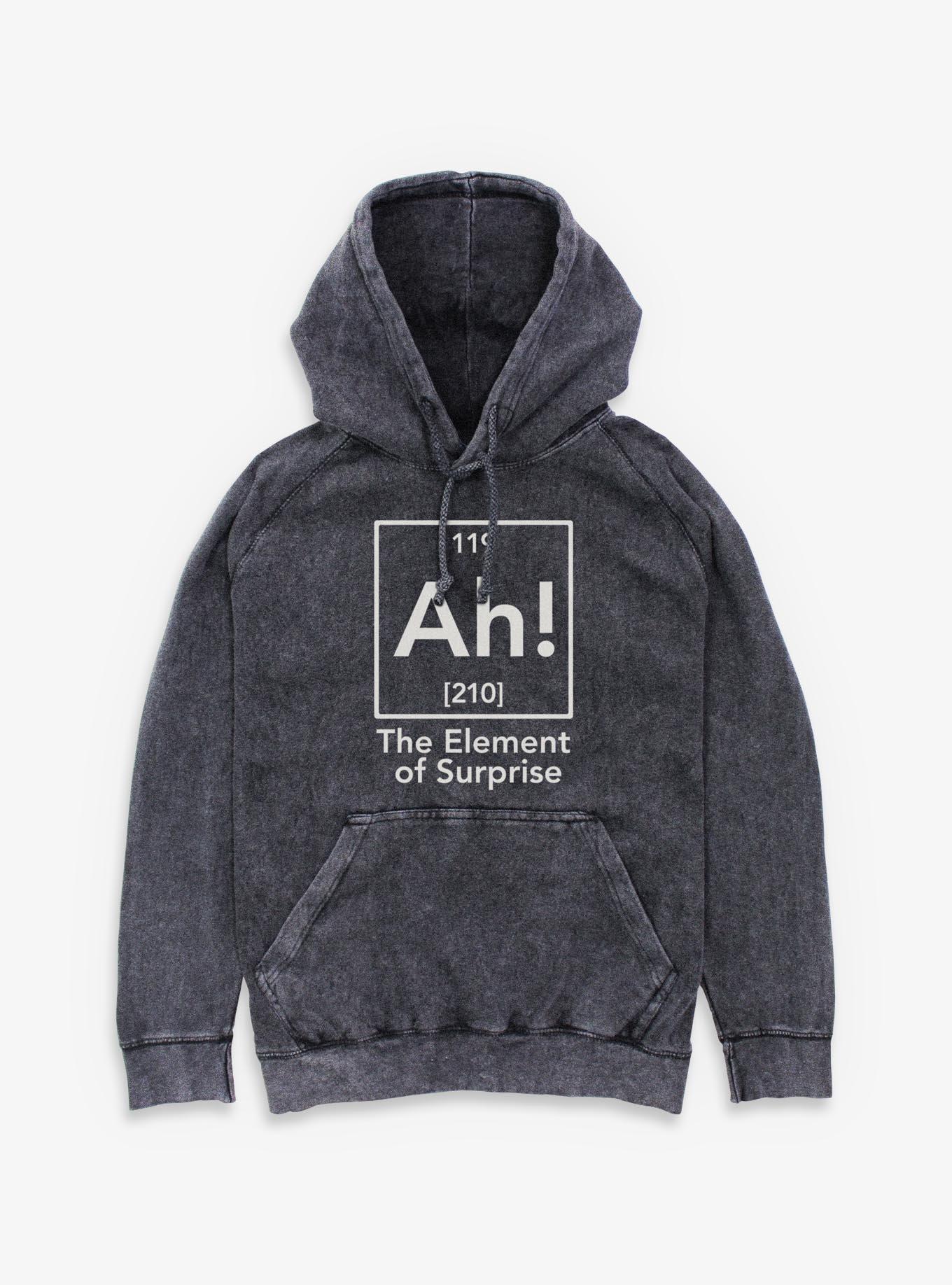 Ah Element Of Suprise Periodic Table Mineral Wash Hoodie