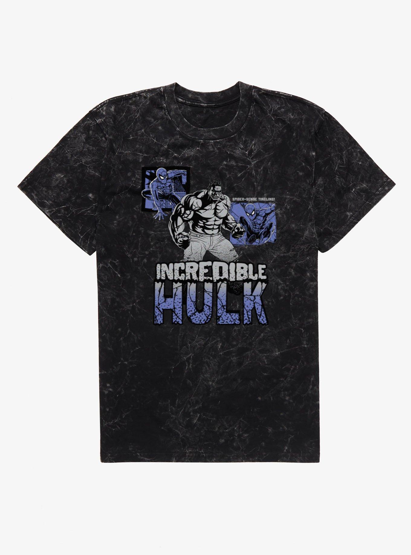 Marvel Spider-Man Brand New Day Angry Hulk Spider-Sense Tingling Mineral Wash T-Shirt