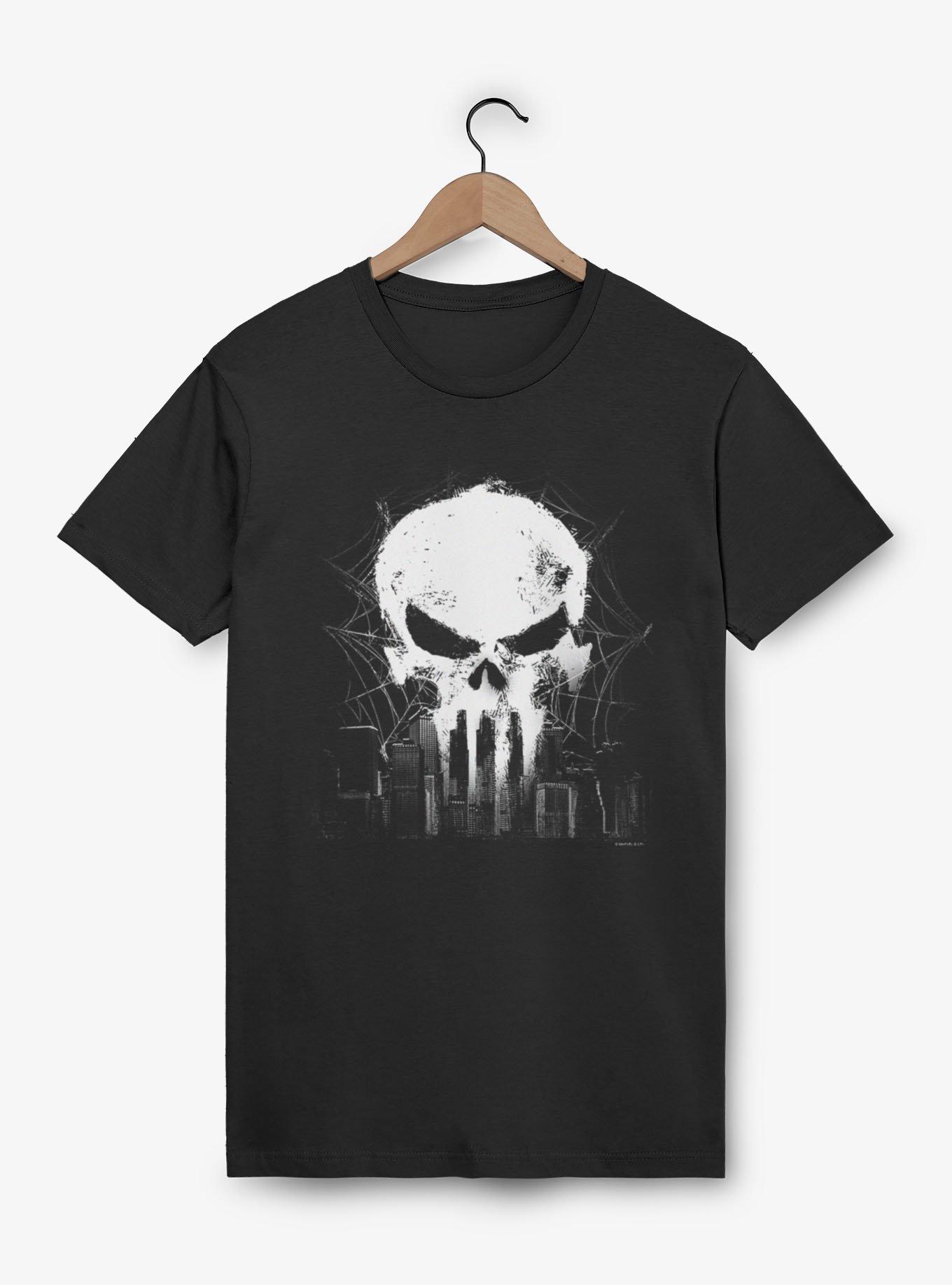 Marvel Spider-Man Brand New Day The Punisher Skull Over City T-Shirt, , hi-res