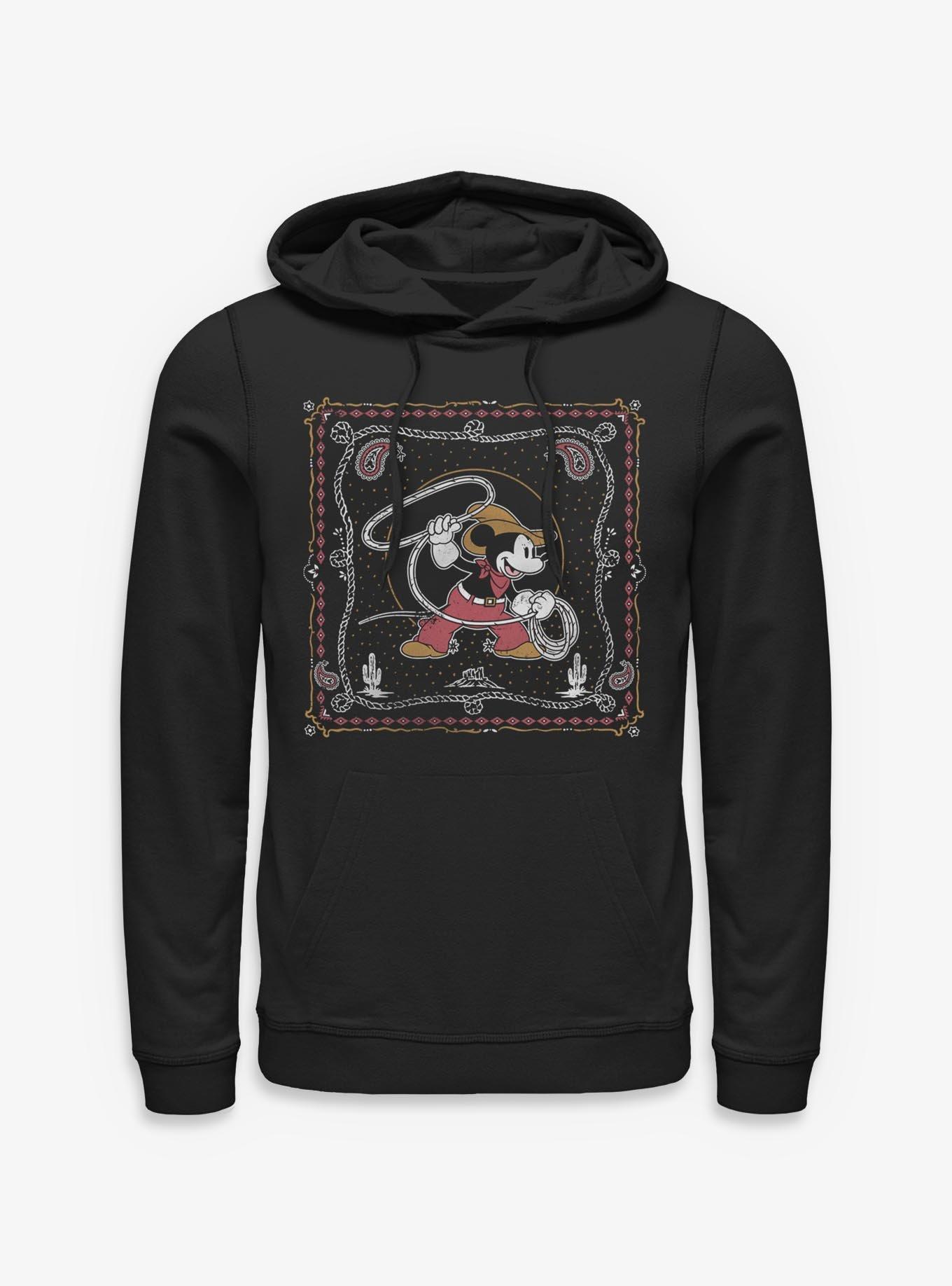 Disney Mickey Mouse Western Cowboy Paisley Hoodie BoxLunch Exclusive, , hi-res