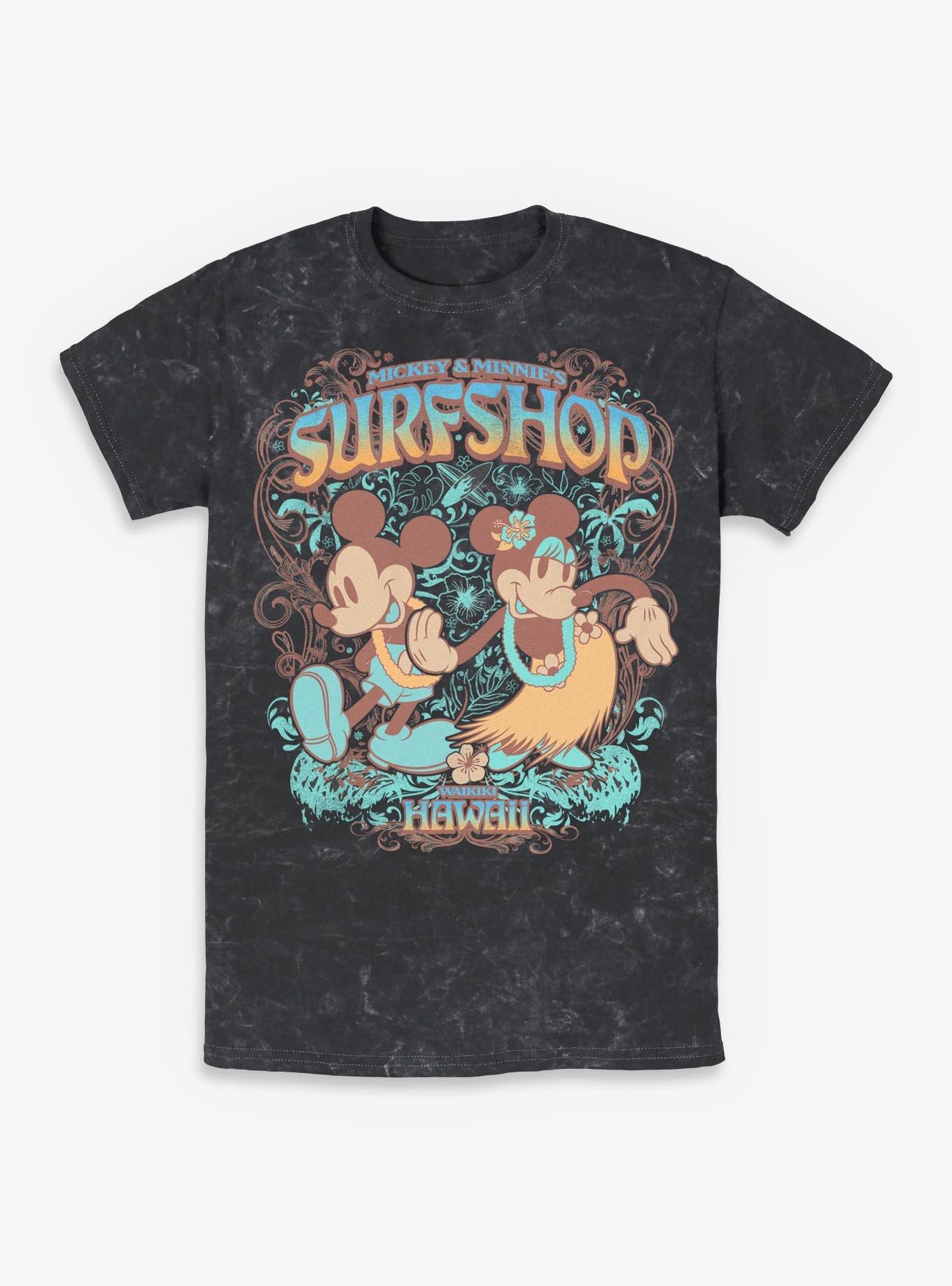 Disney Mickey Mouse & Minnie Surfshop Hawaii Mineral Wash T-Shirt BoxLunch Exclusive