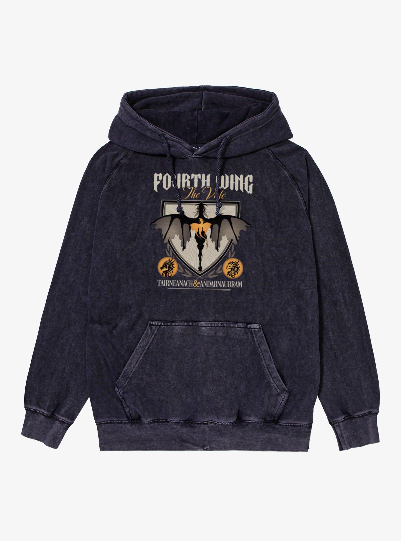 Fourth Wing The Empyrean Vale Dragon Crest Mineral Wash Hoodie