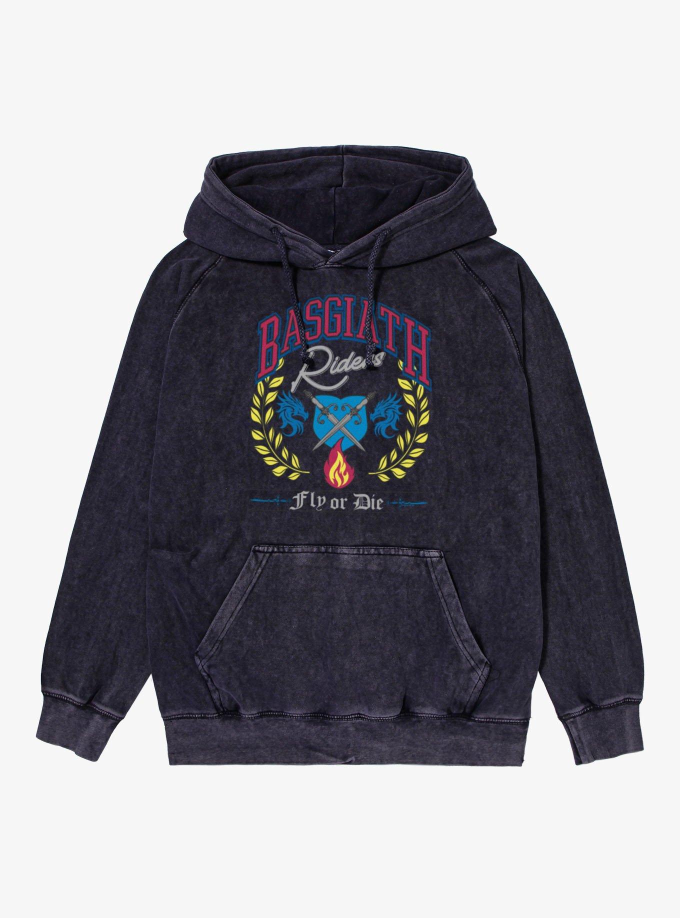 Fourth Wing The Empyrean Basgiath Riders Colorful Mineral Wash Hoodie, , hi-res