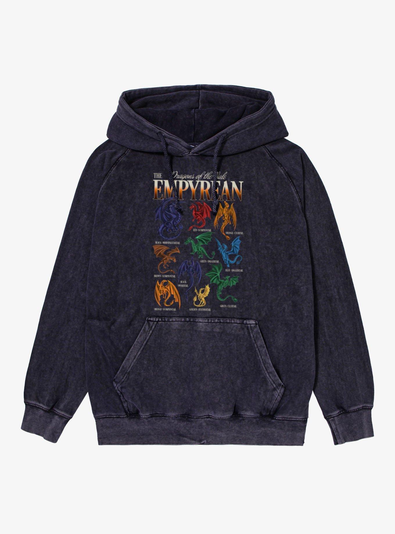 Fourth Wing The Empyrean Dragons Of Vale Retro Mineral Wash Hoodie, , hi-res