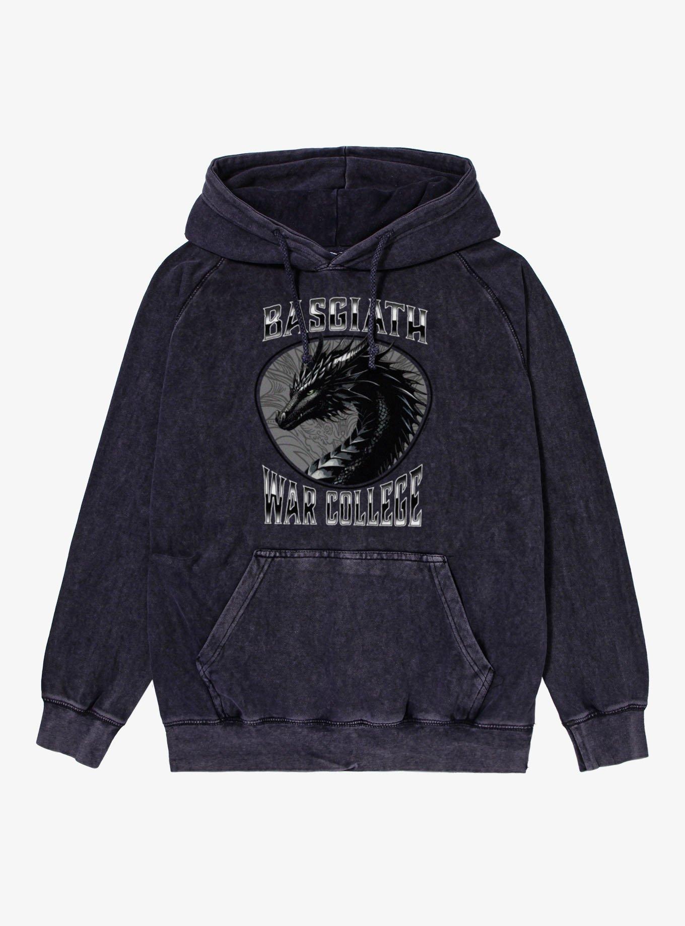 Fourth Wing The Empyrean Basgiath Tairn Dragon Portrait Mineral Wash Hoodie