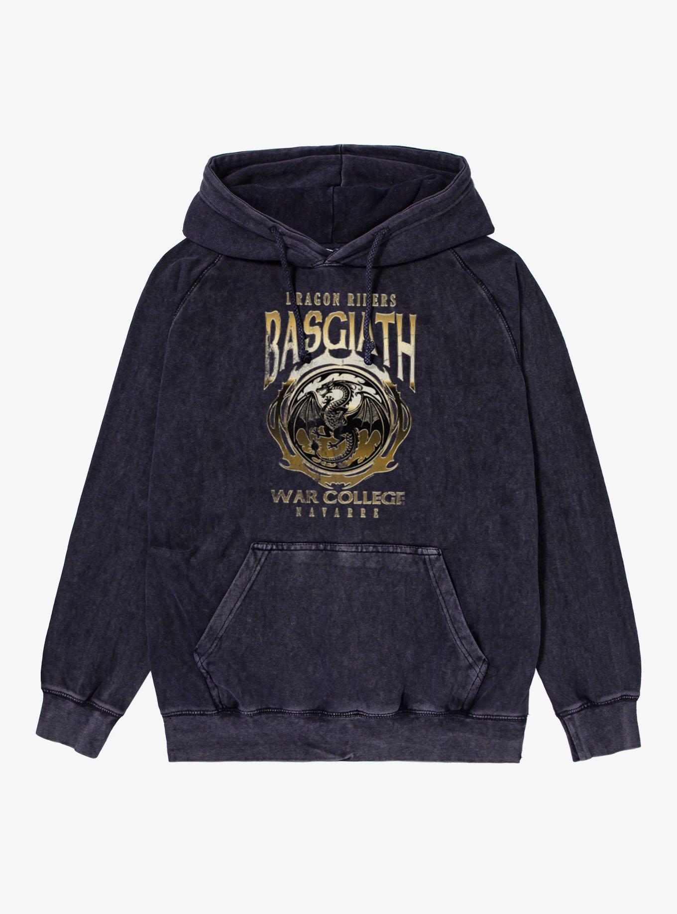 Fourth Wing The Empyrean Dragon Rides Basgiath War College Mineral Wash Hoodie
