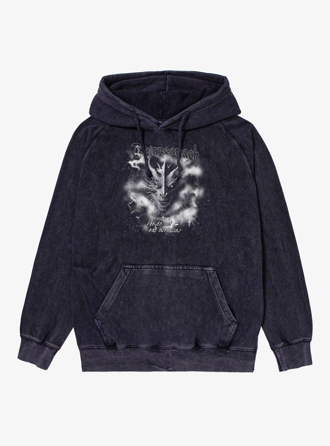 Fourth Wing The Empyrean Tairneanach Dragon Vintage Mineral Wash Hoodie, , hi-res