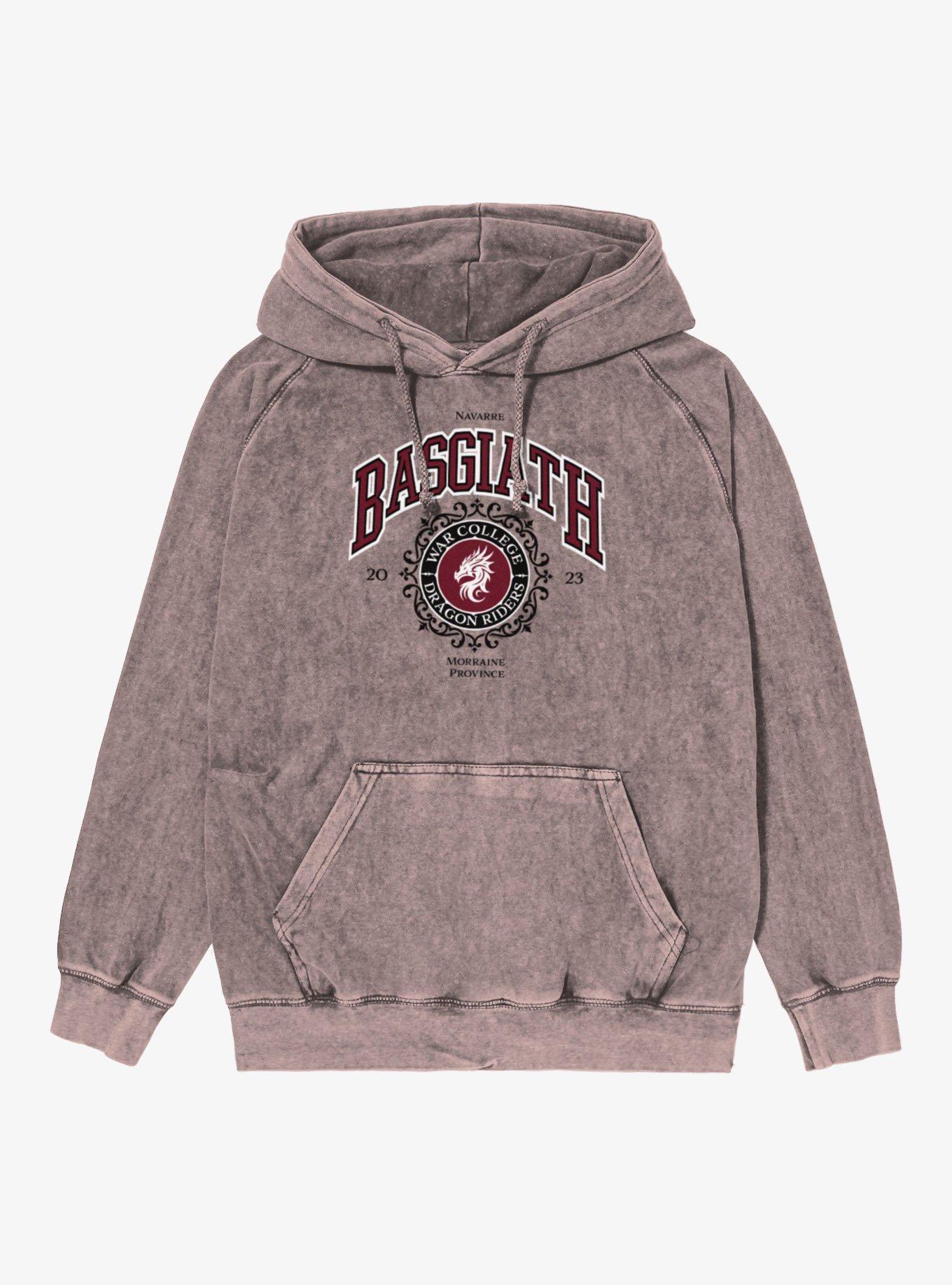 Fourth Wing The Empyrean Basgiath War College Dragon Riders Mineral Wash Hoodie, , hi-res