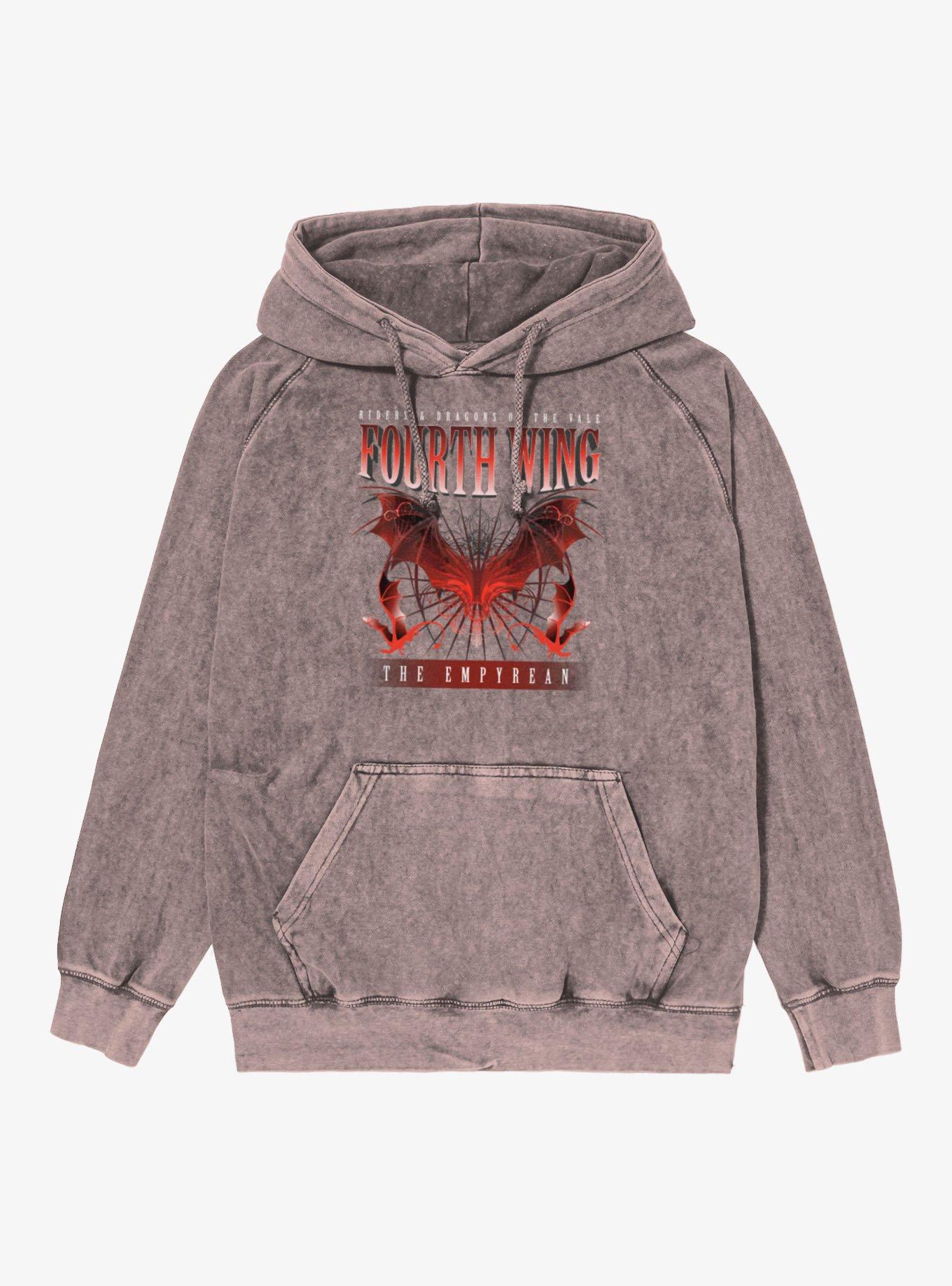 Fourth Wing The Empyrean Wing Riders Dragons Of The Vale Mineral Wash Hoodie, , hi-res