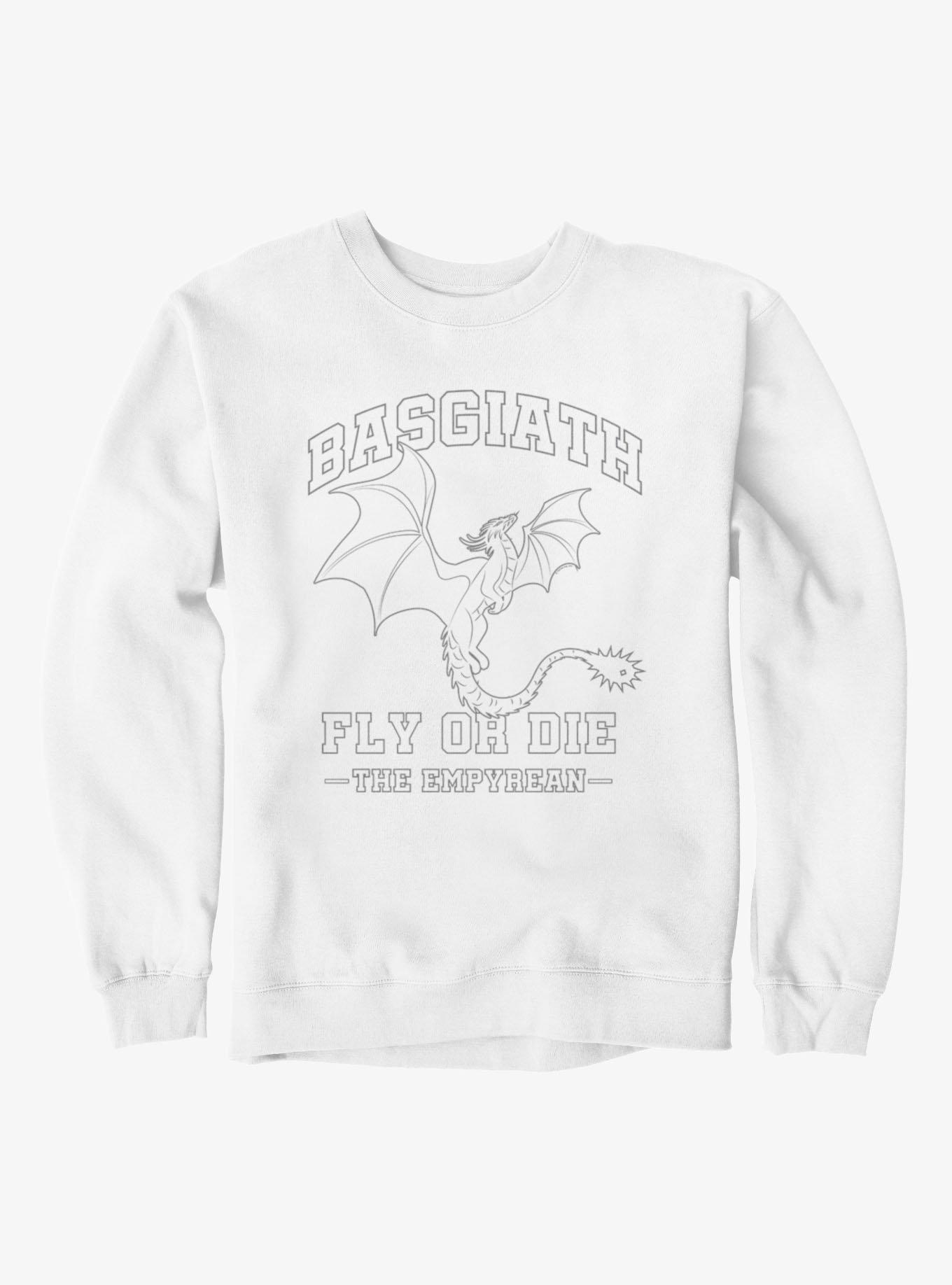 Fourth Wing The Empyrean Basgiath Fly Or Die Outlined Sweatshirt, , hi-res
